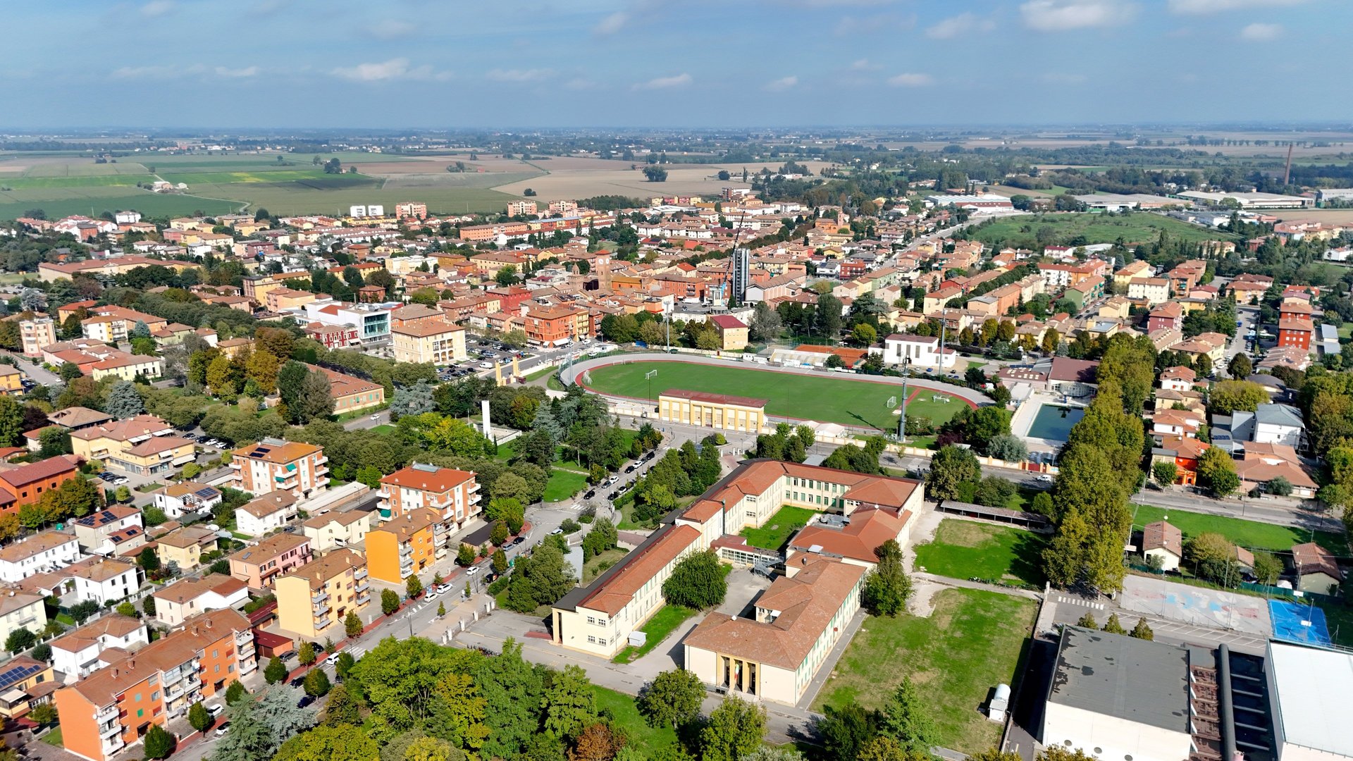 foto drone molinella dall'alto