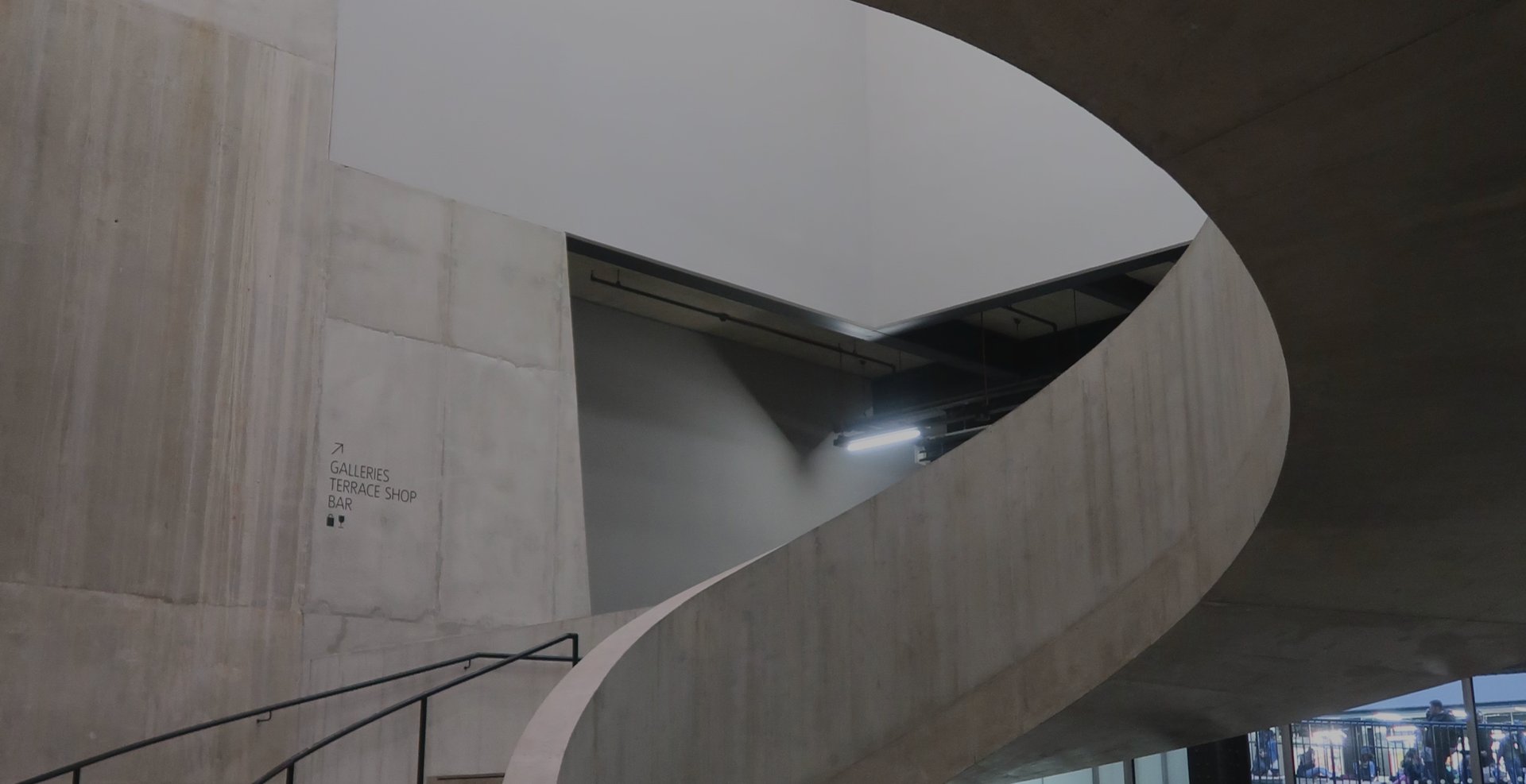 concrete commercial round staircase
