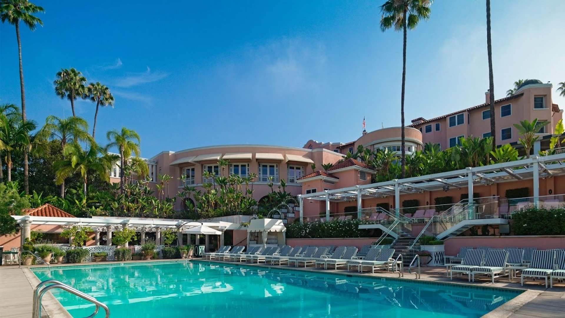 The Beverly Hills Hotel Los Angeles pool view