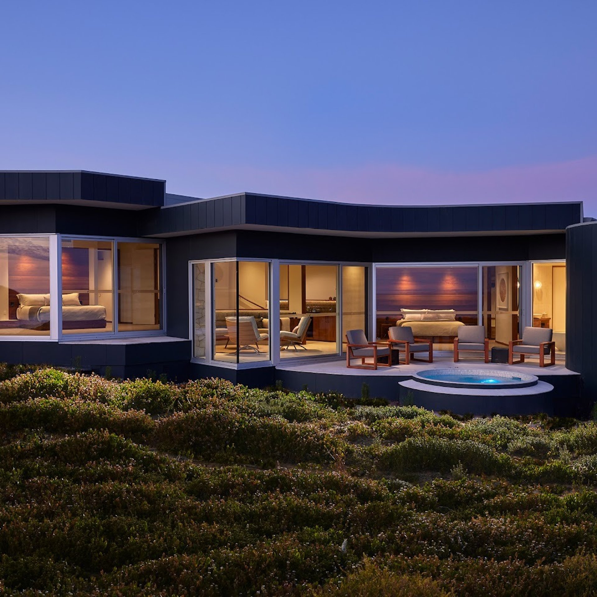 Southern Ocean Lodge night view