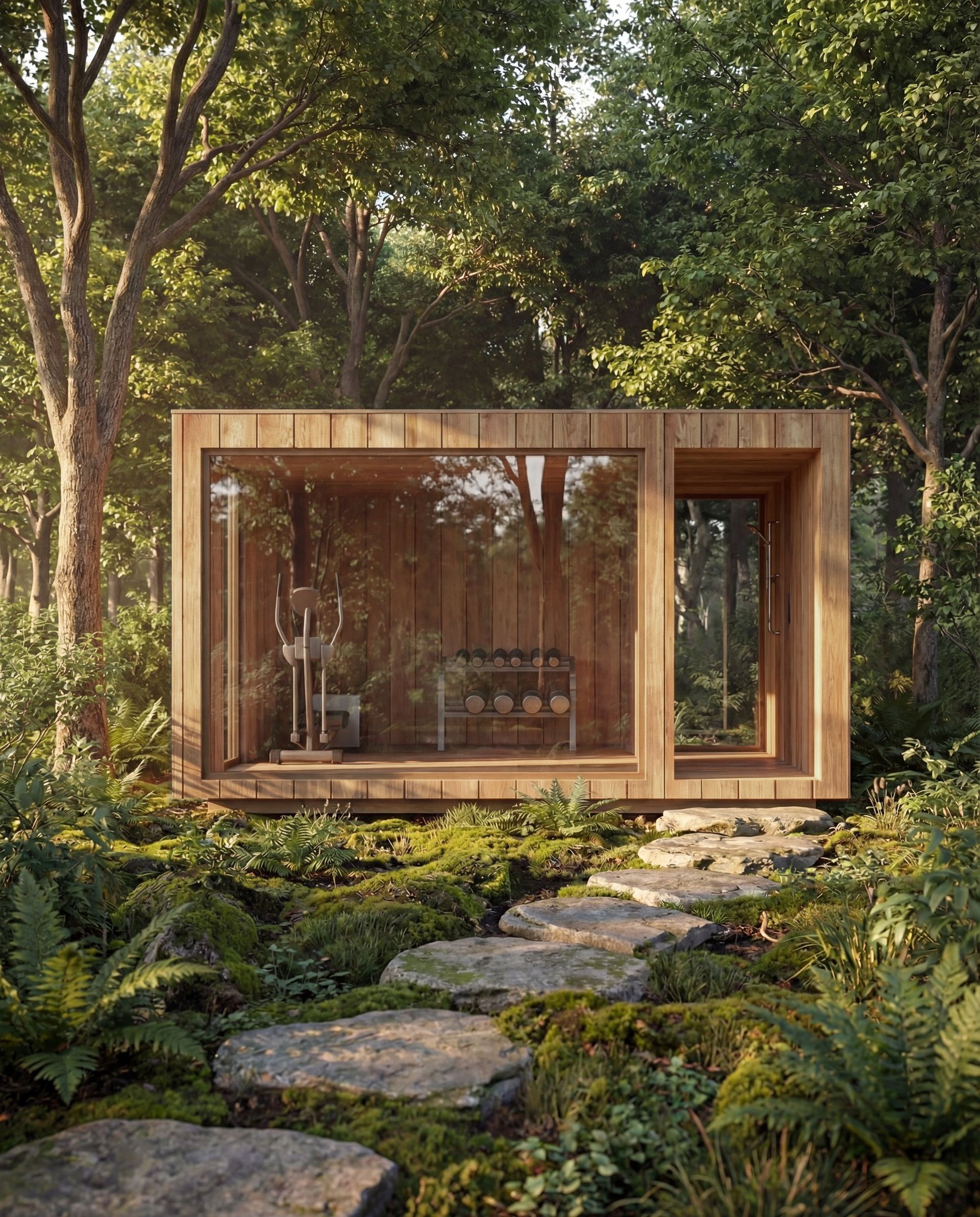 Sauna amenity for modern cabin short term rental