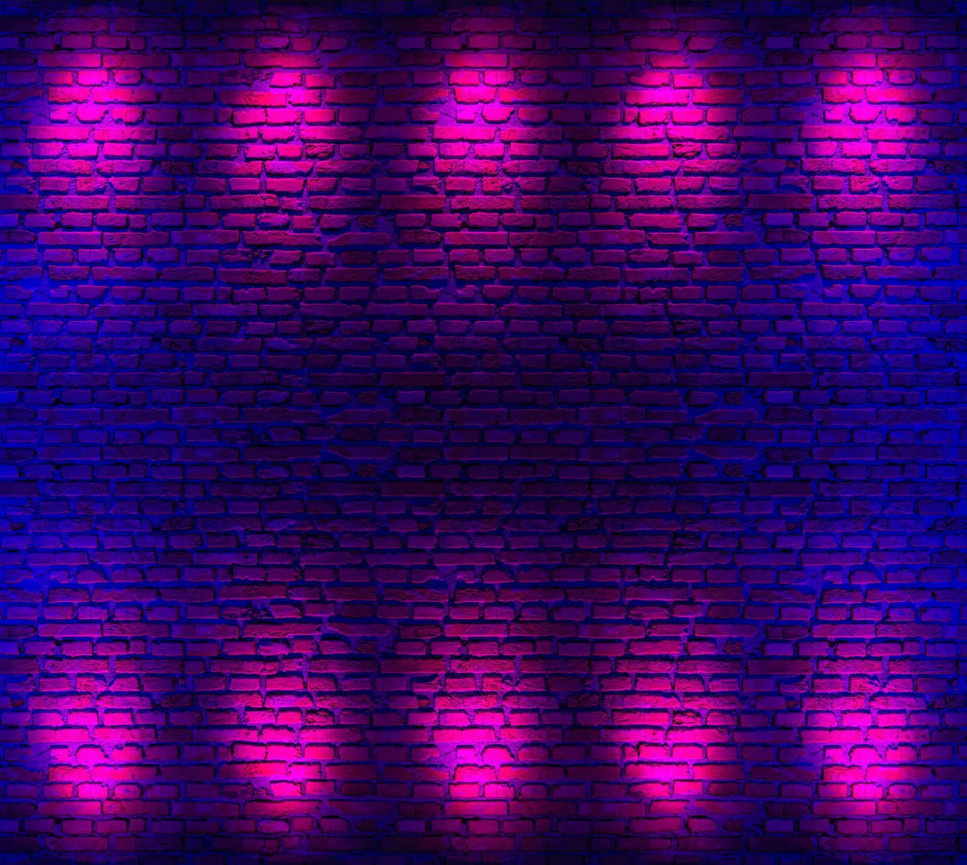neon brick wall