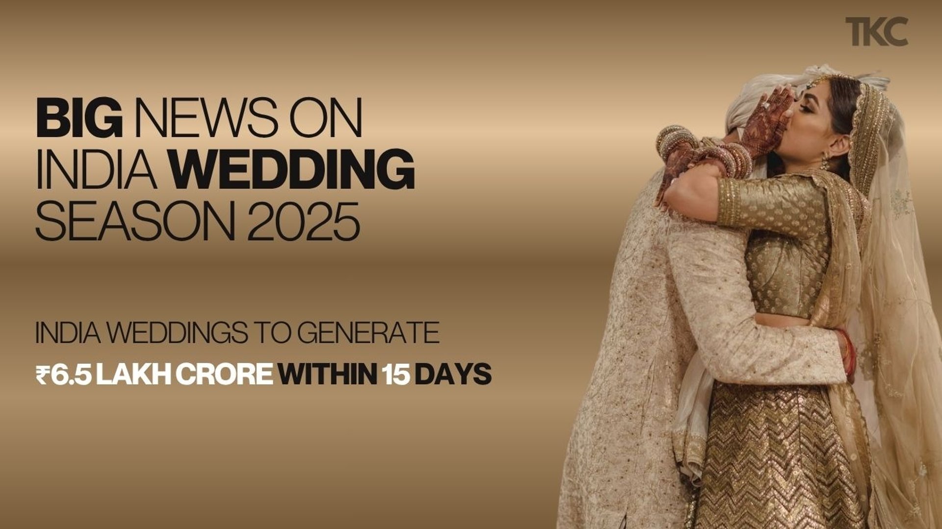 “Festive Indian wedding scene with bride & groom, decorated venue and guests, symbolising India’s large-scale 2025 wedding se