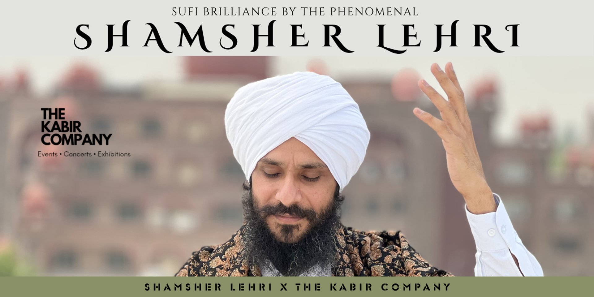 "Shamsher Lehri Sufi singer managed by The Kabir Company performing live"
