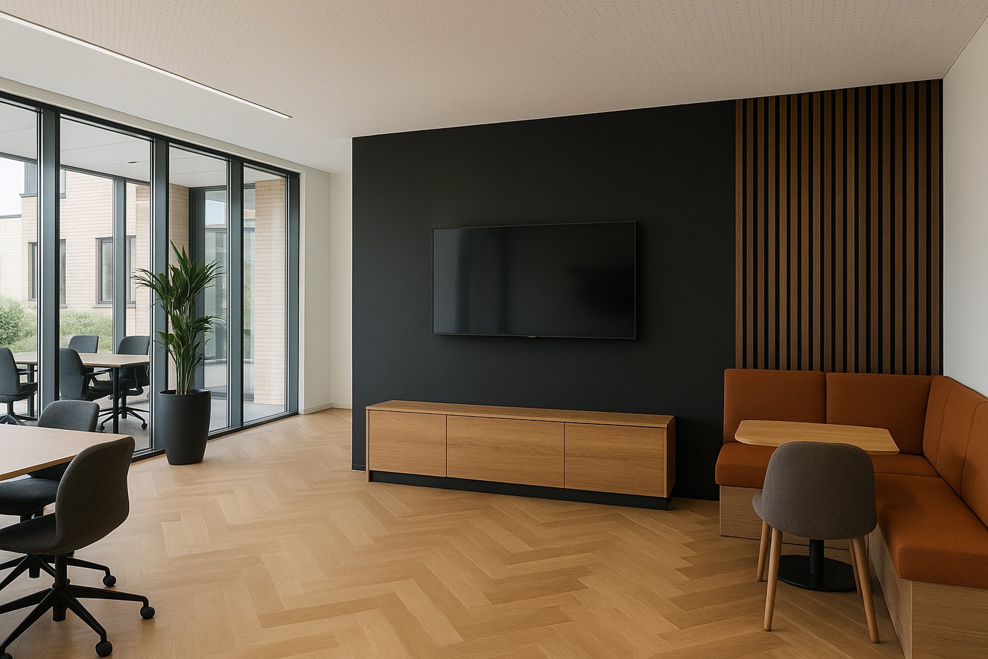black and brown leather padded tub sofa