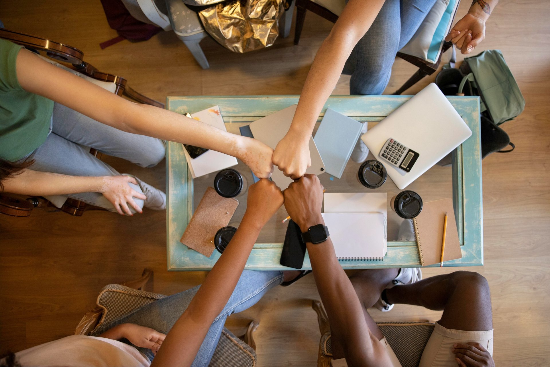 an abstract photo of a curved building with a blue sky in the background