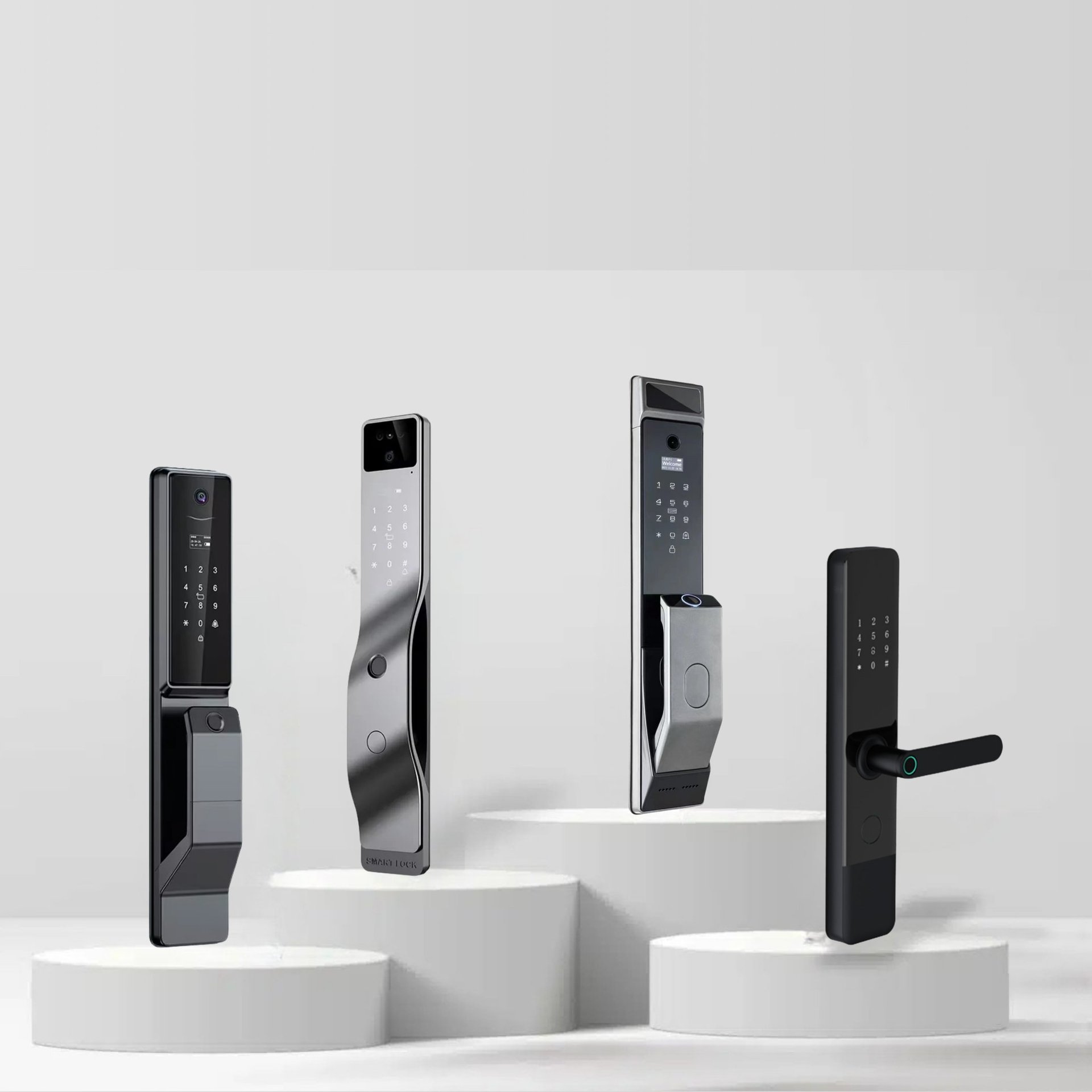 an abstract photo of a curved building with a blue sky in the background