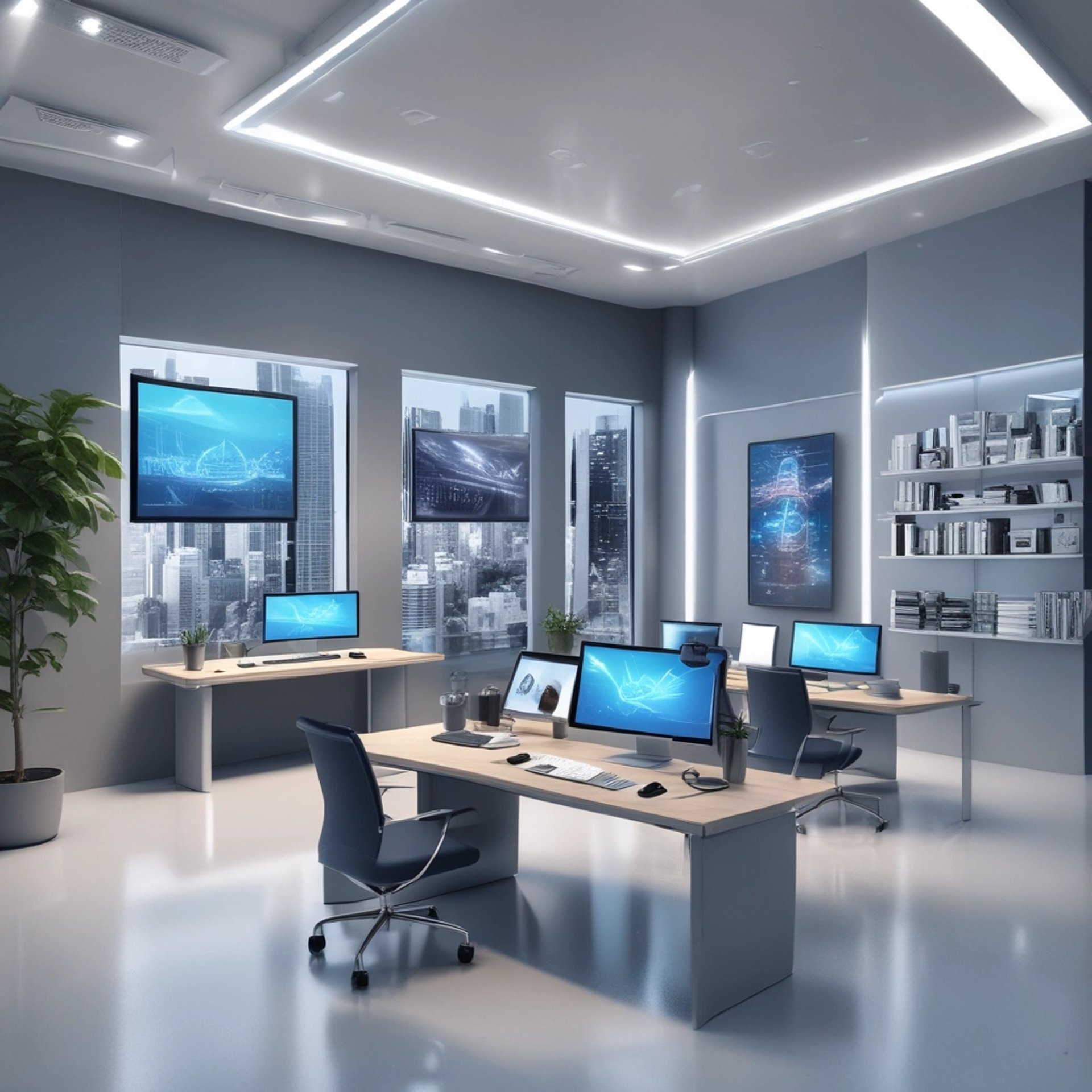 gray computer monitor