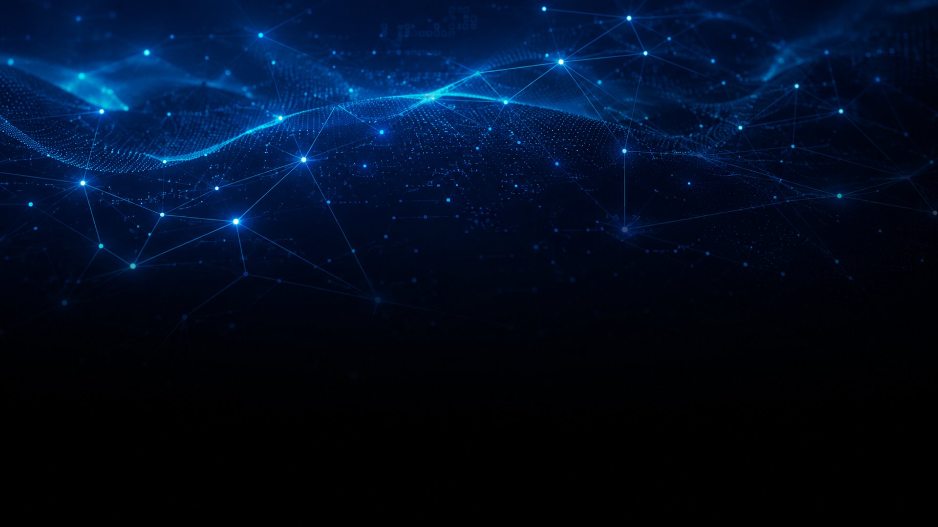 a blue background with lines and dots