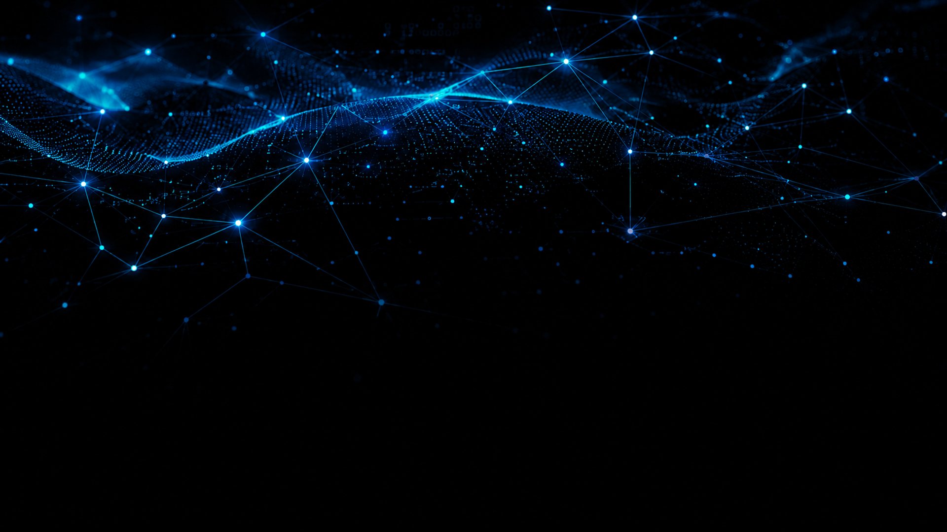 a blue background with lines and dots