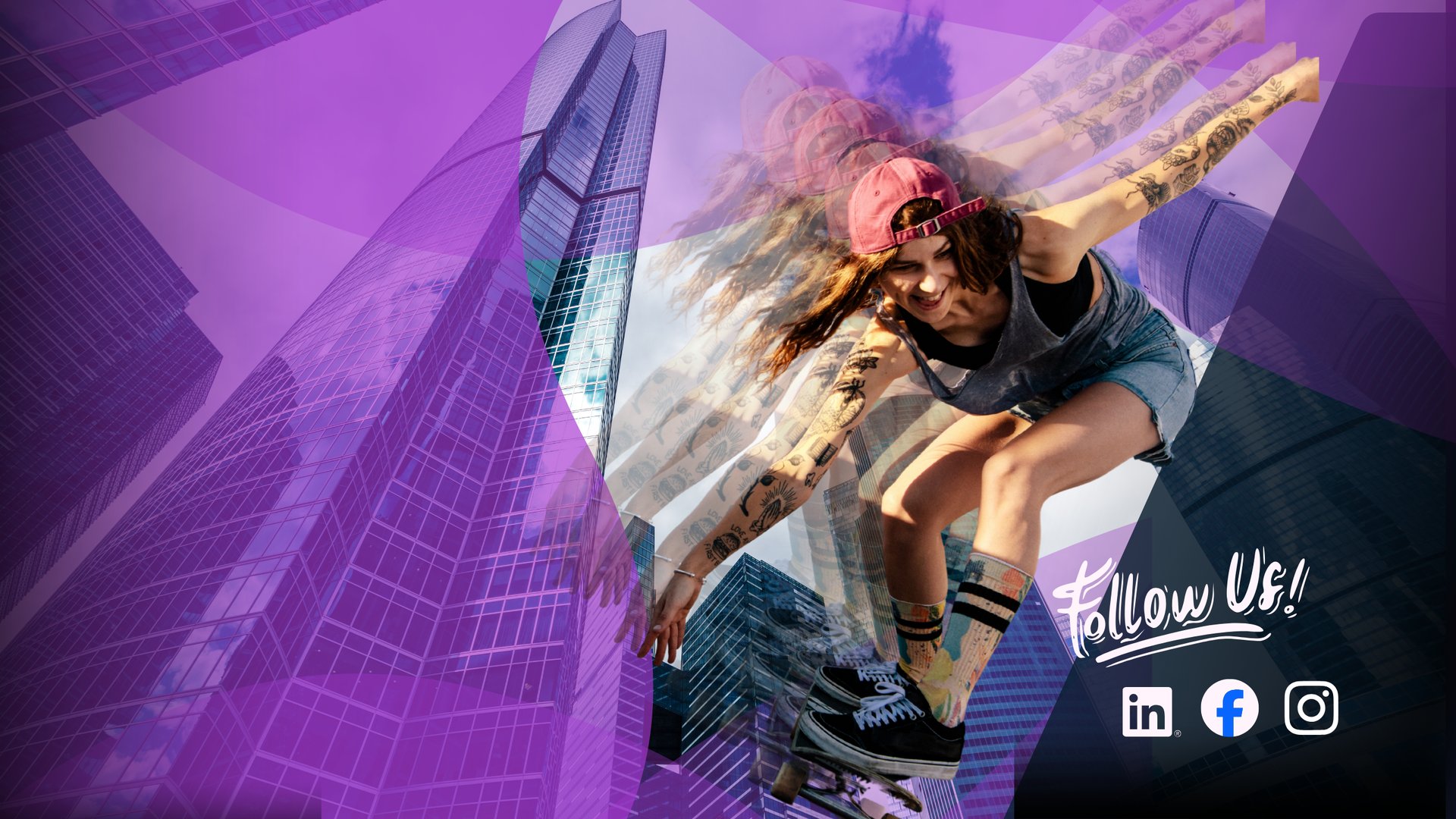 digital solution poster girl skate boarding