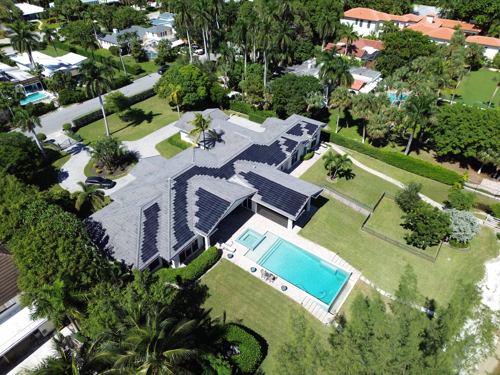 a house with solar panels