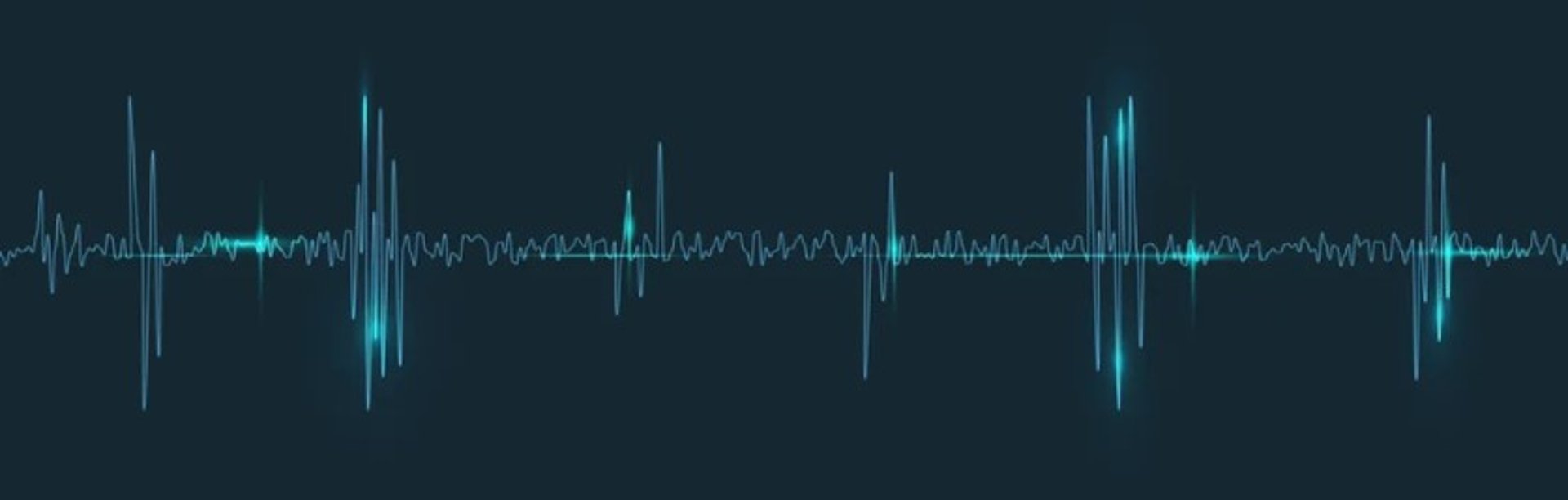 a green heart beat on a black background