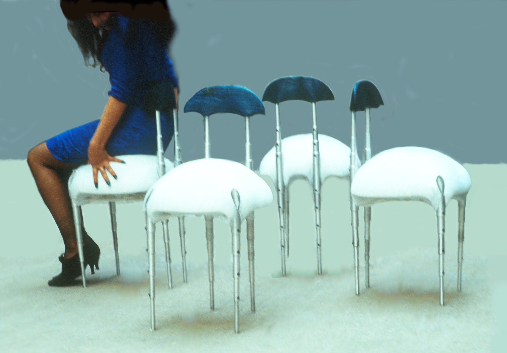 woman wearing yellow long-sleeved dress under white clouds and blue sky during daytime