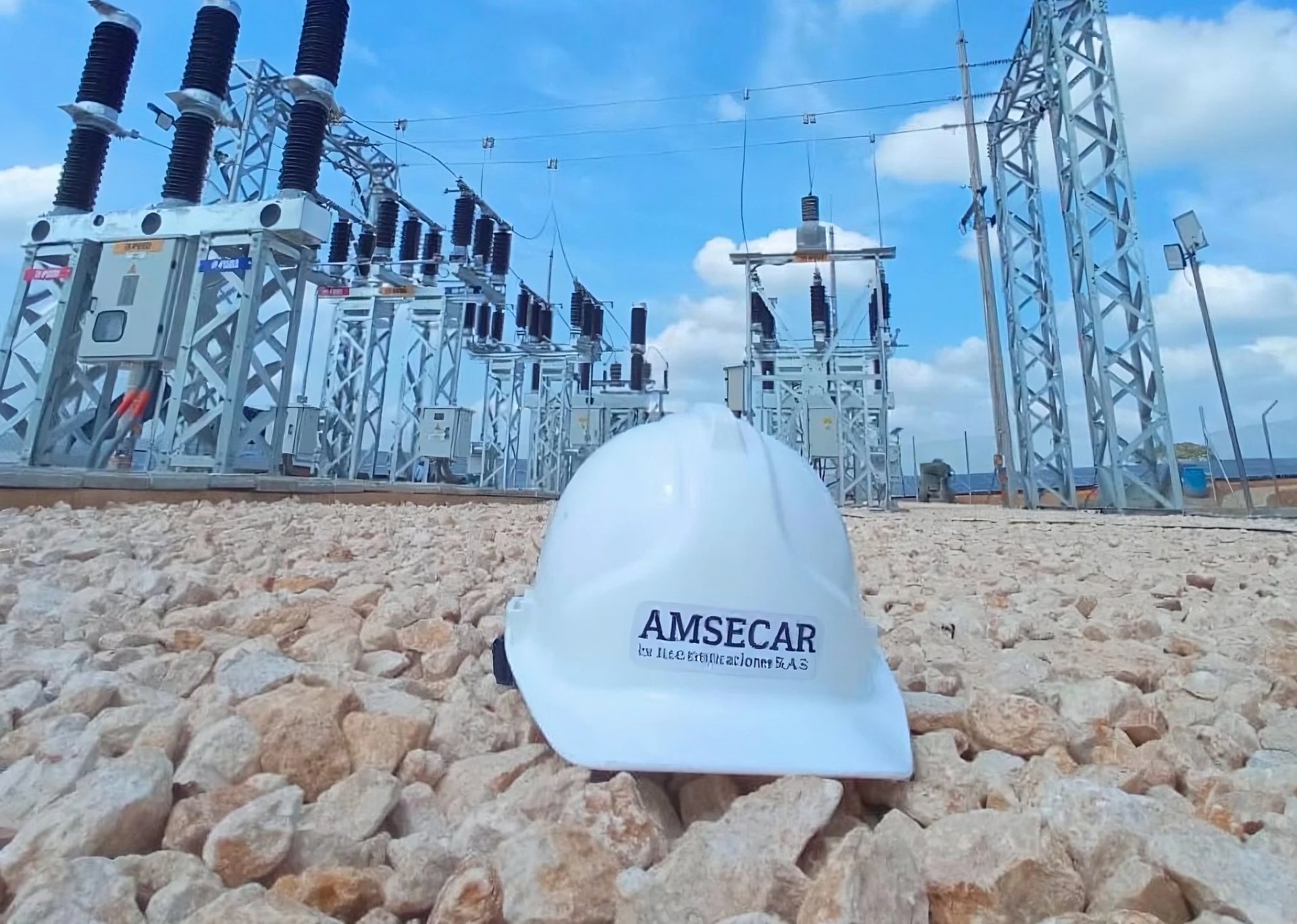 an abstract photo of a curved building with a blue sky in the background
