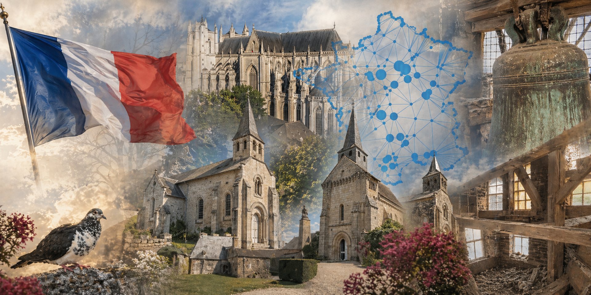 a flock of pigeons sitting on top of a building