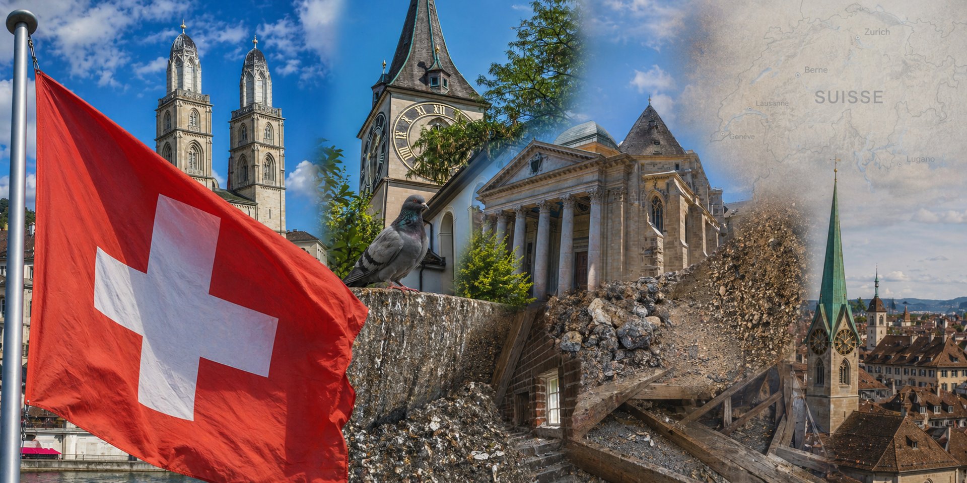 a flock of pigeons sitting on top of a building