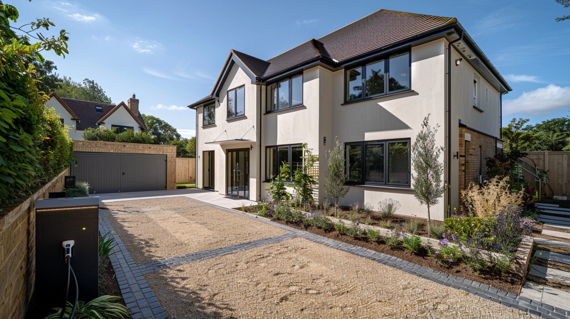 PowerPod Home Battery outside a house