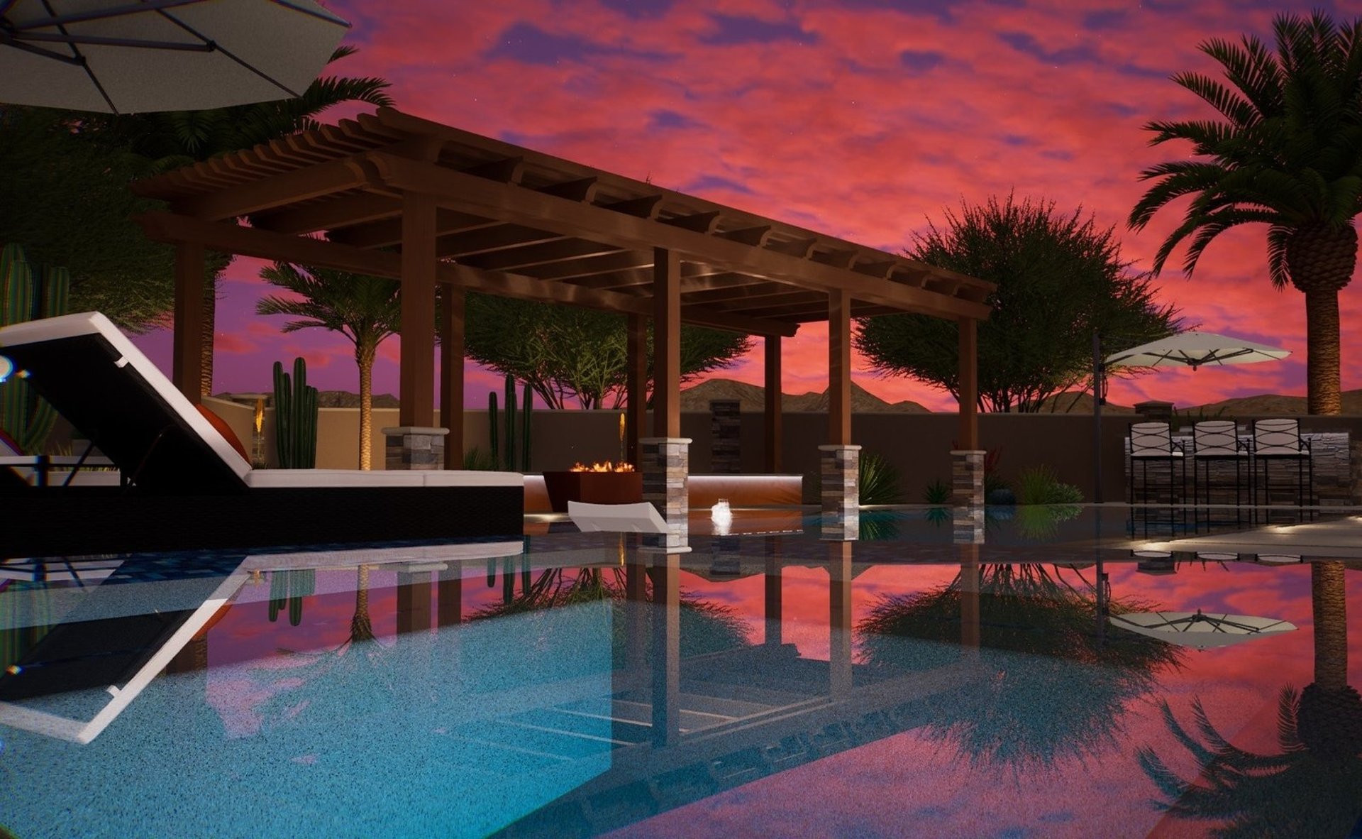 Pool 3D Rendering