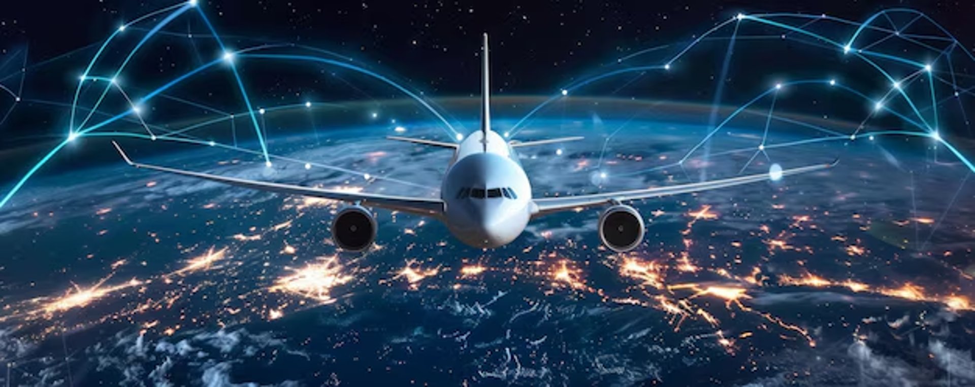 white airplane on mid air