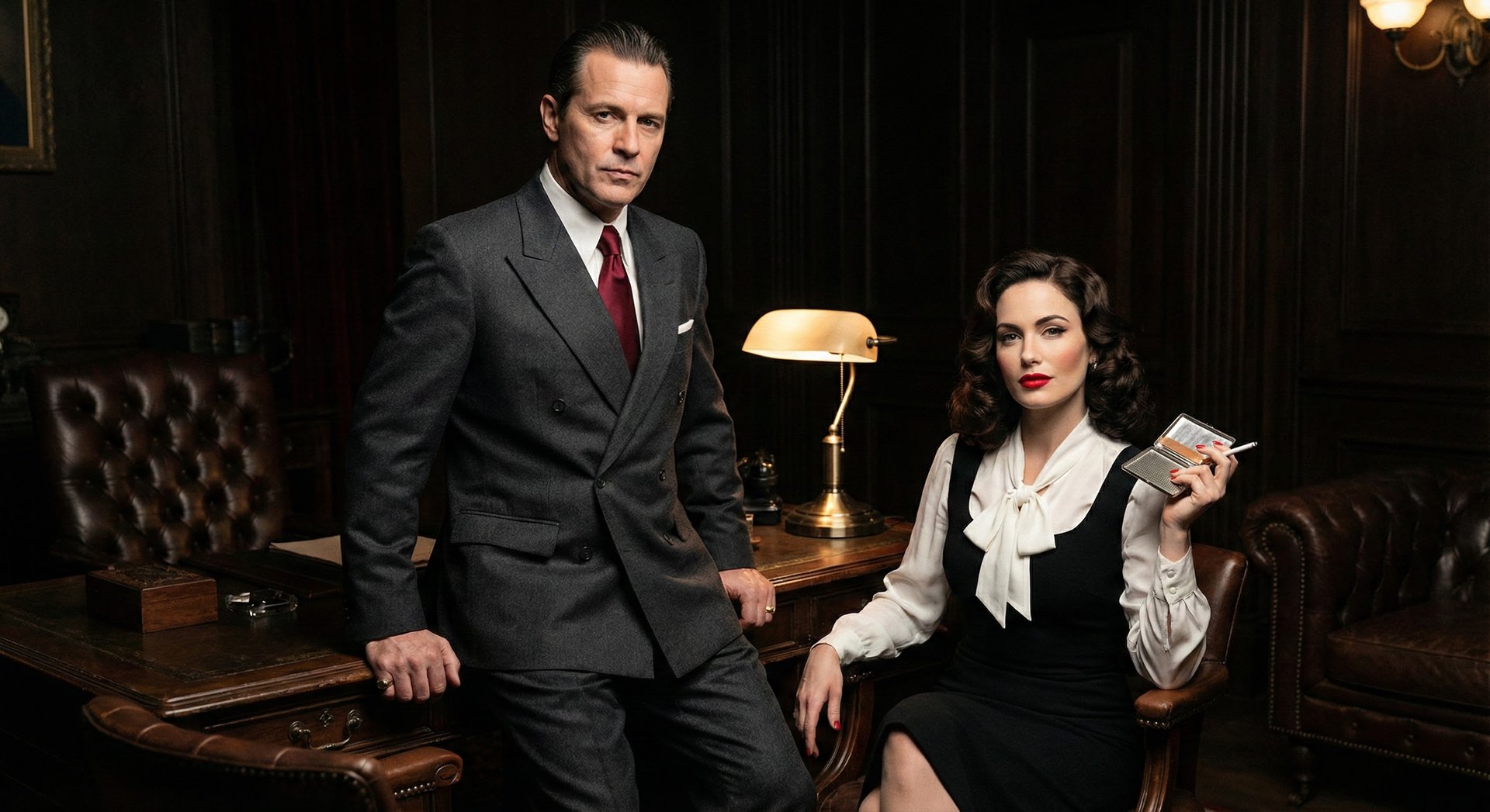 two woman wearing coat standing near wall