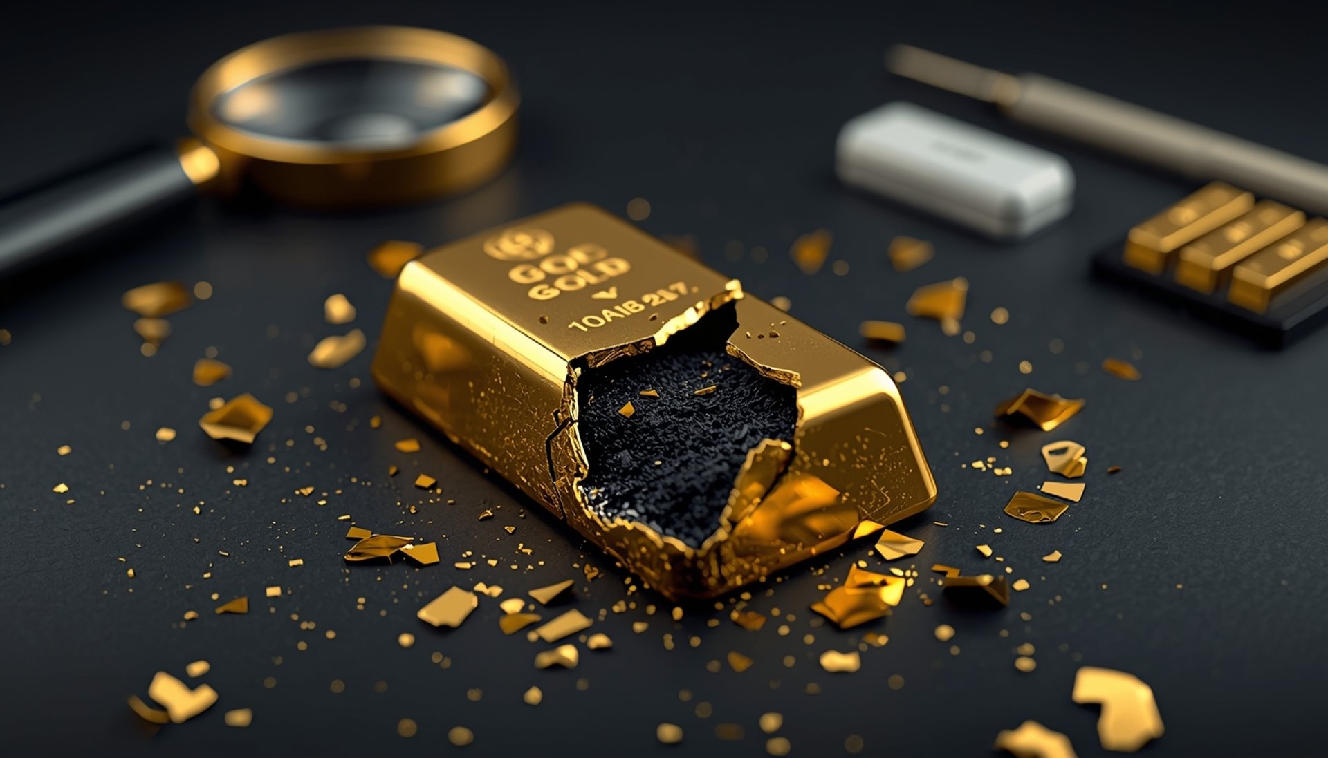 the-ilustration-image-of-gold-scam