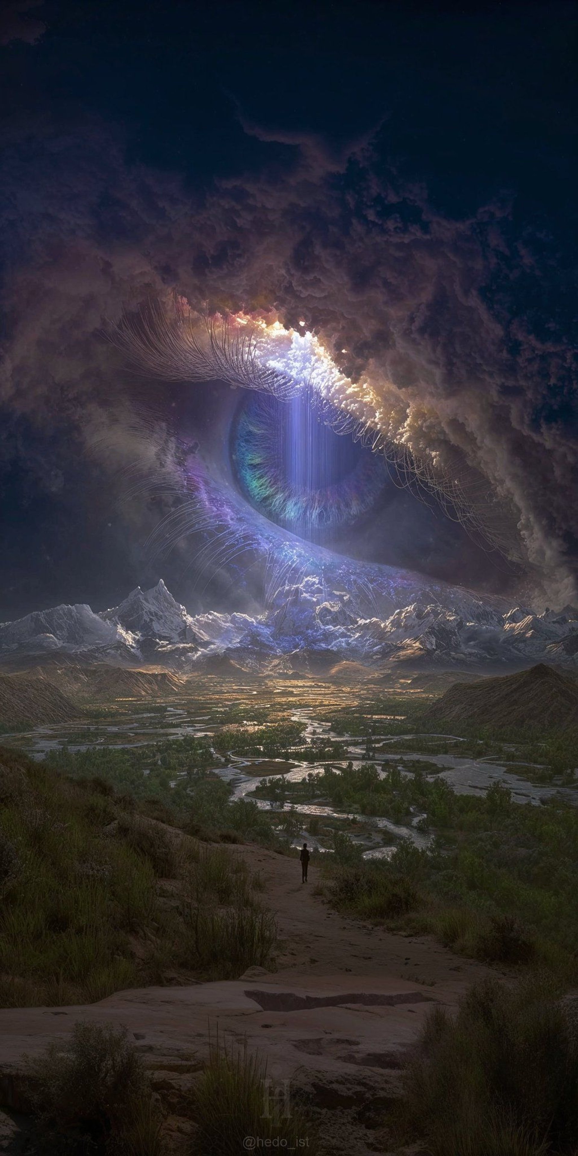 blue and white smoke illustration