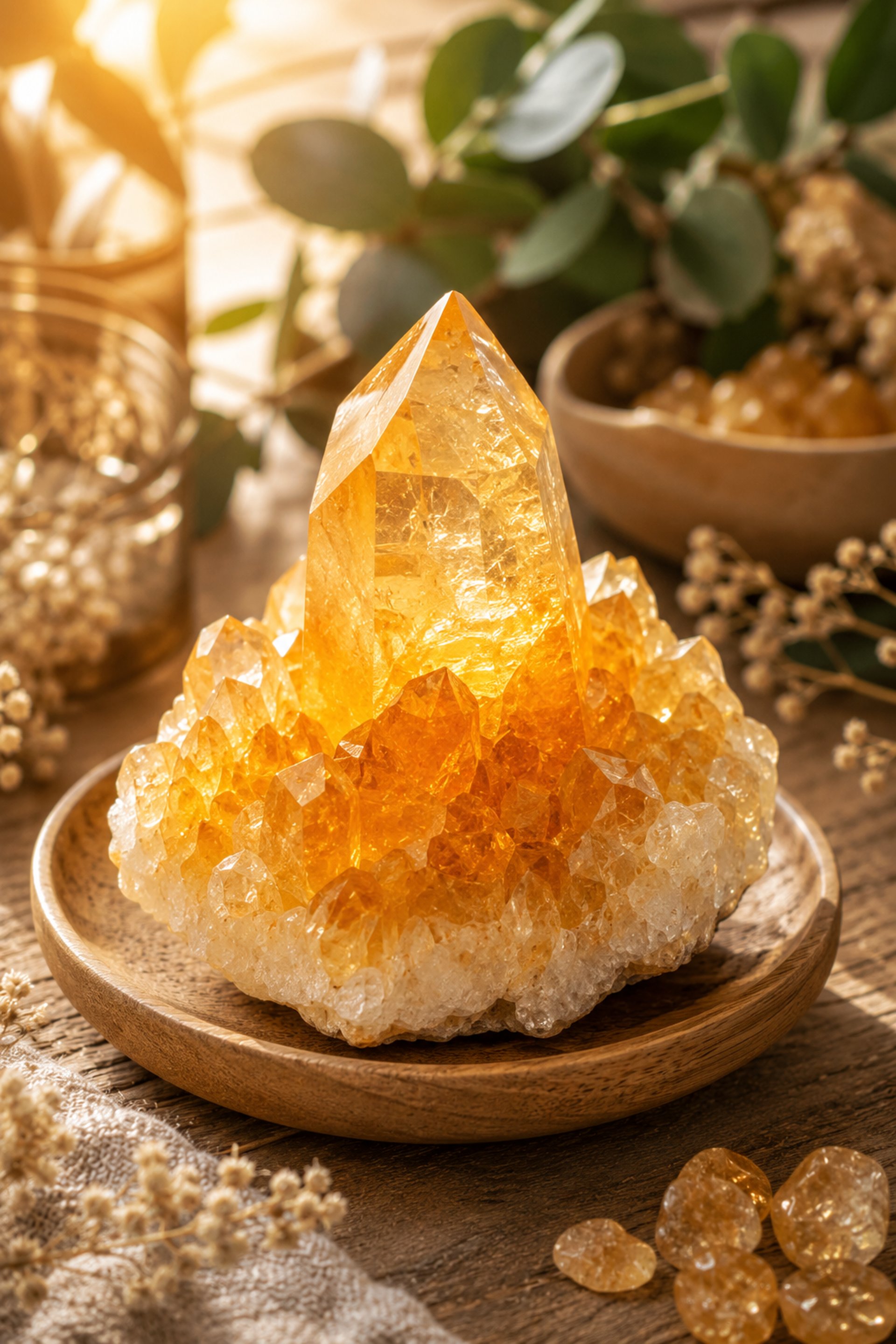 Colección de cuarzos y piedras naturales seleccionadas para joyería artesanal.