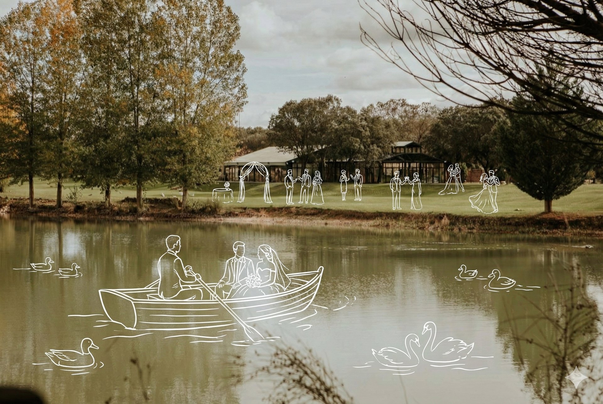 couple wearing silver-colored rings