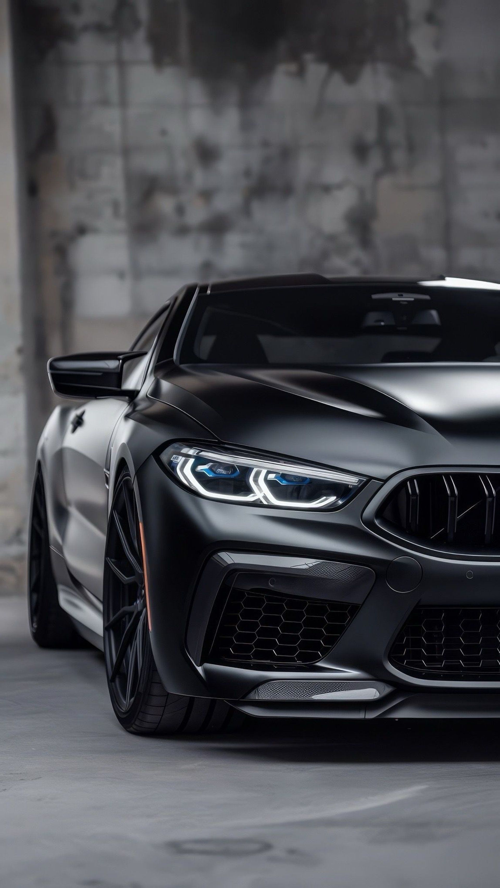 white BMW E90 sedan near Bus station