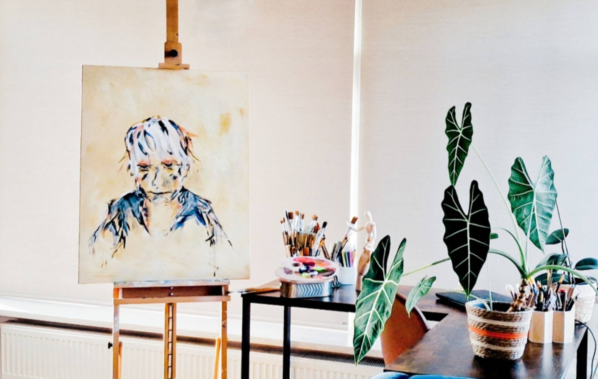 black blue and yellow textile