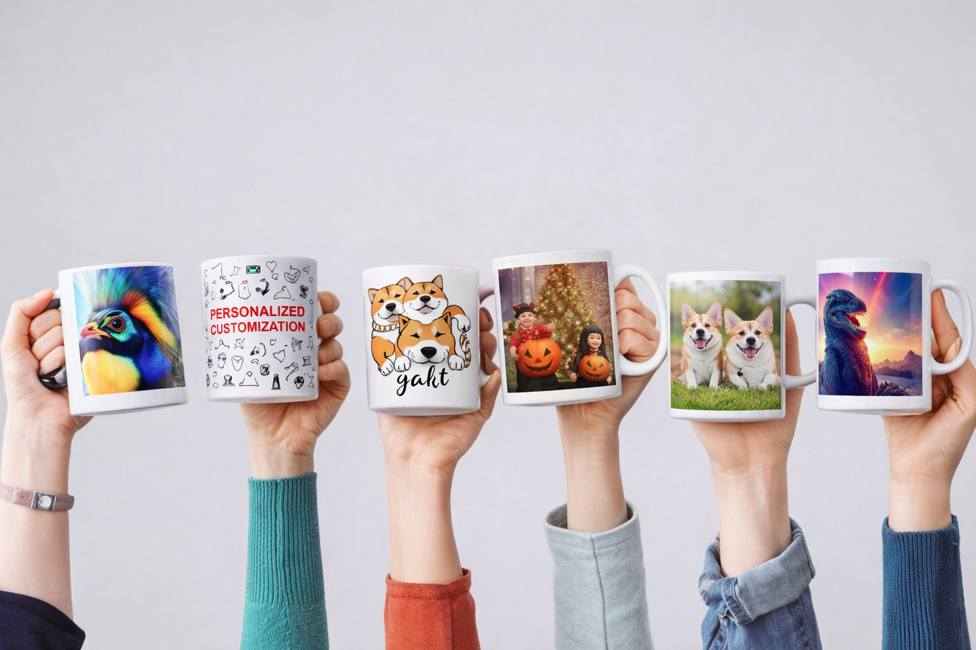 a coffee cup sitting on a desk next to a laptop