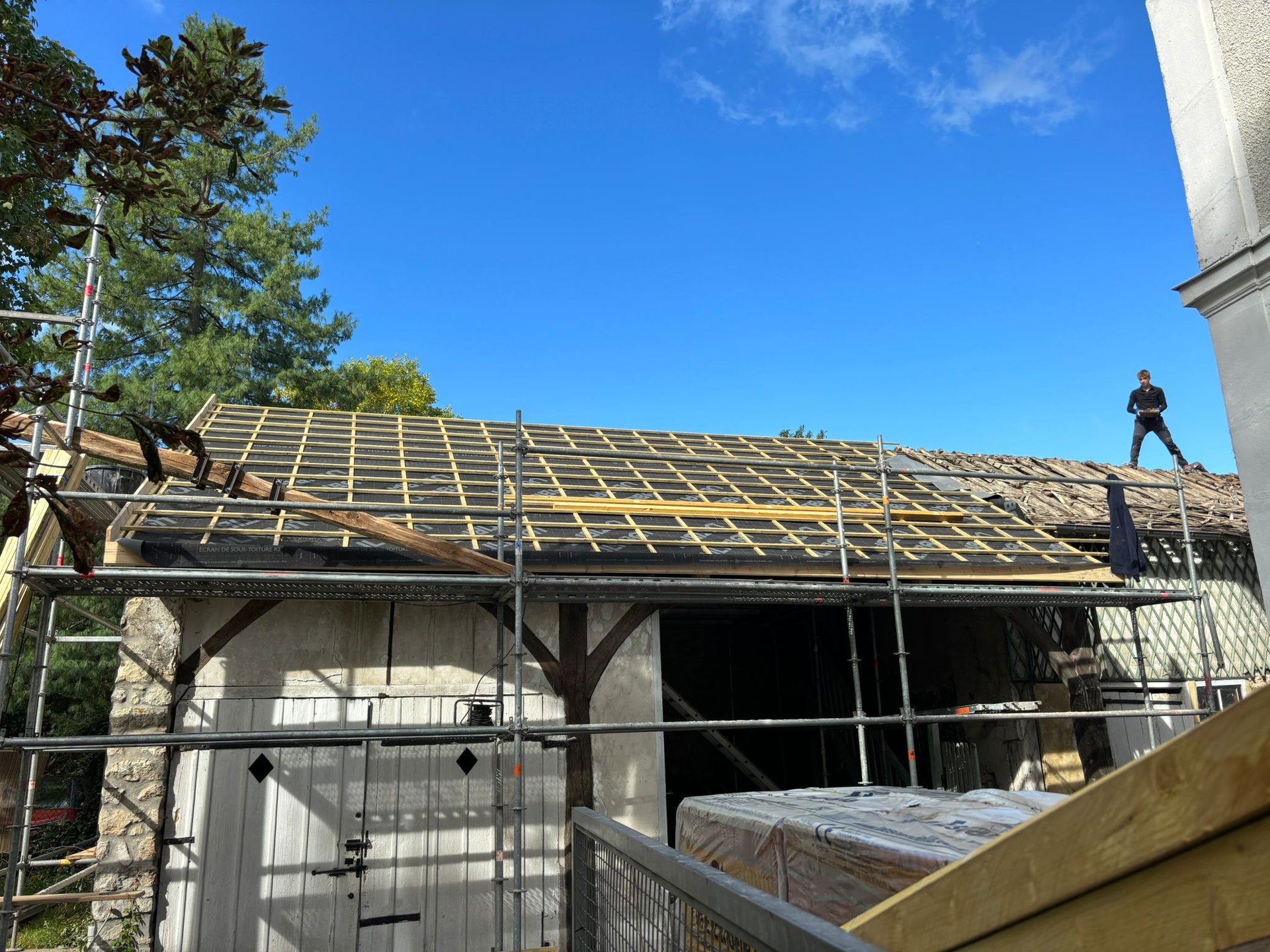 a close-up of a roof