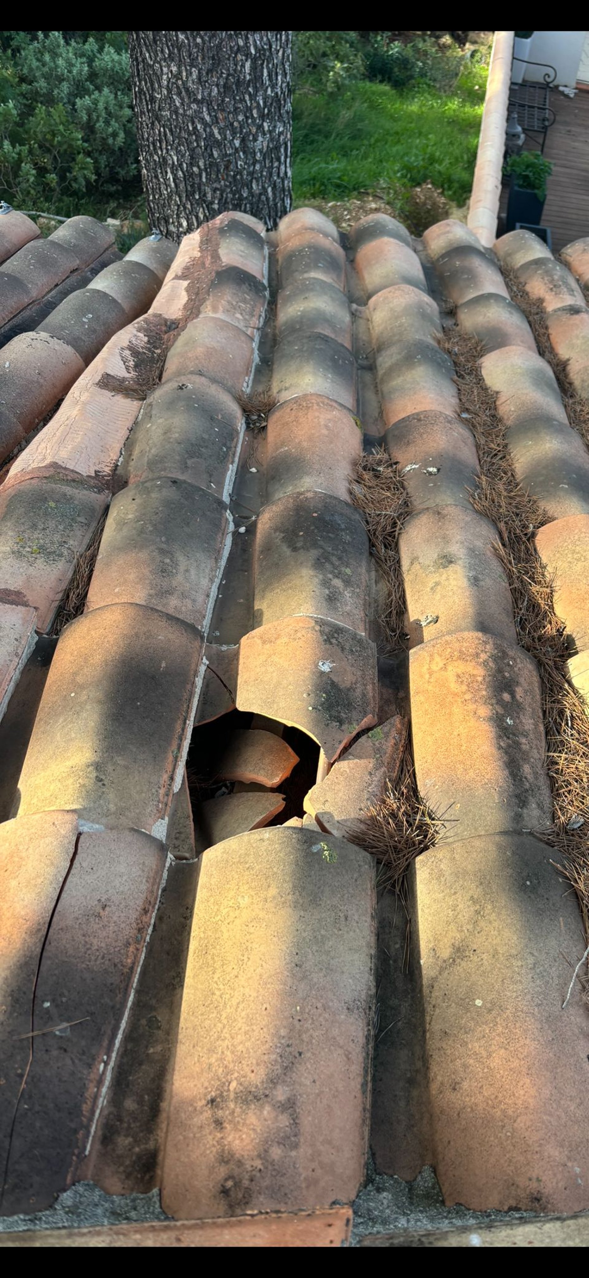 a person wearing blue gloves and holding a hammer