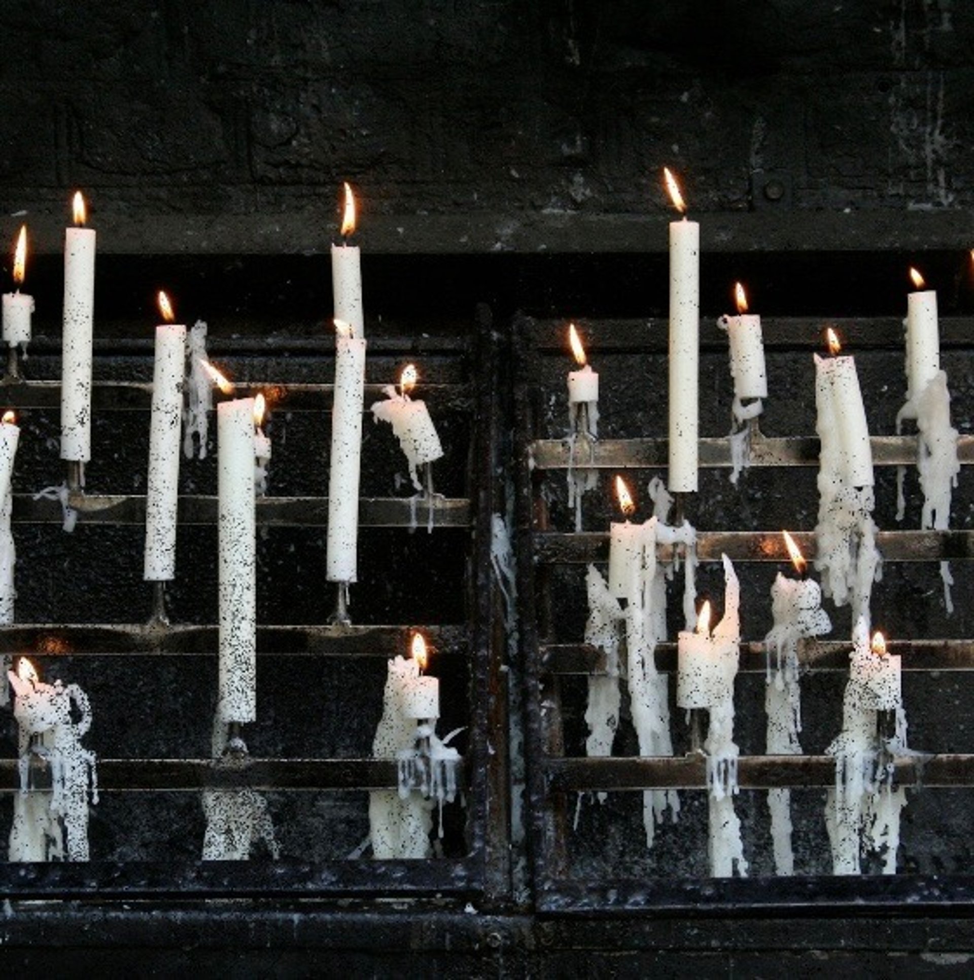 black and purple computer keyboard
