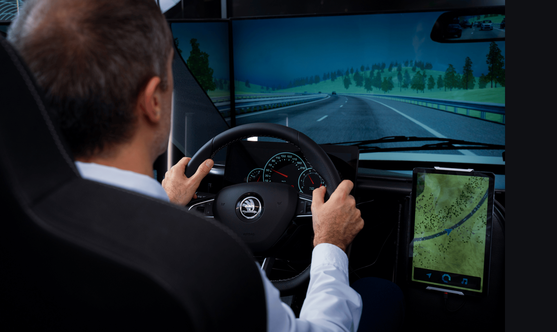 an abstract photo of a curved building with a blue sky in the background