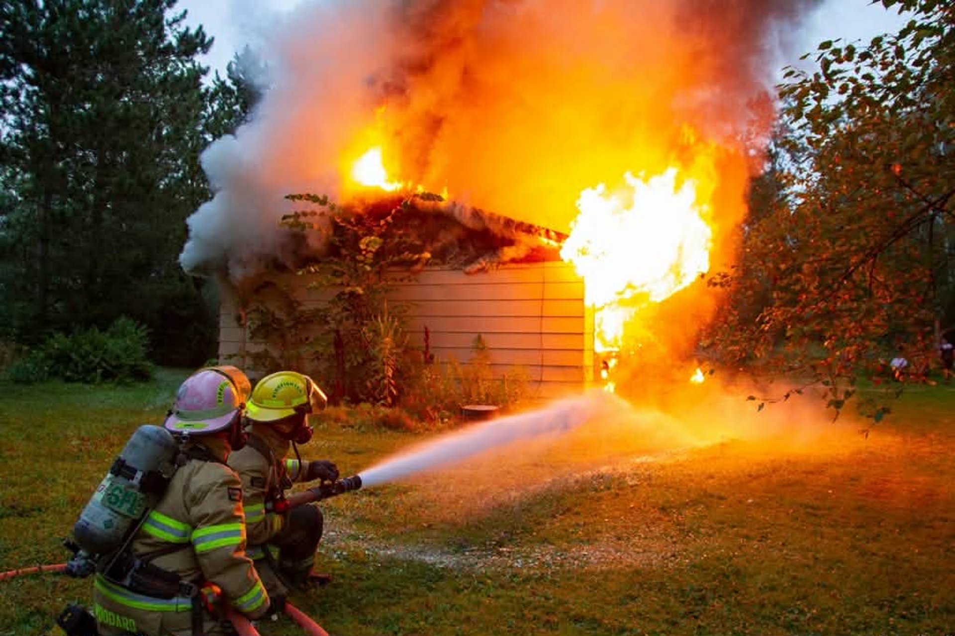 fireman looking at fire