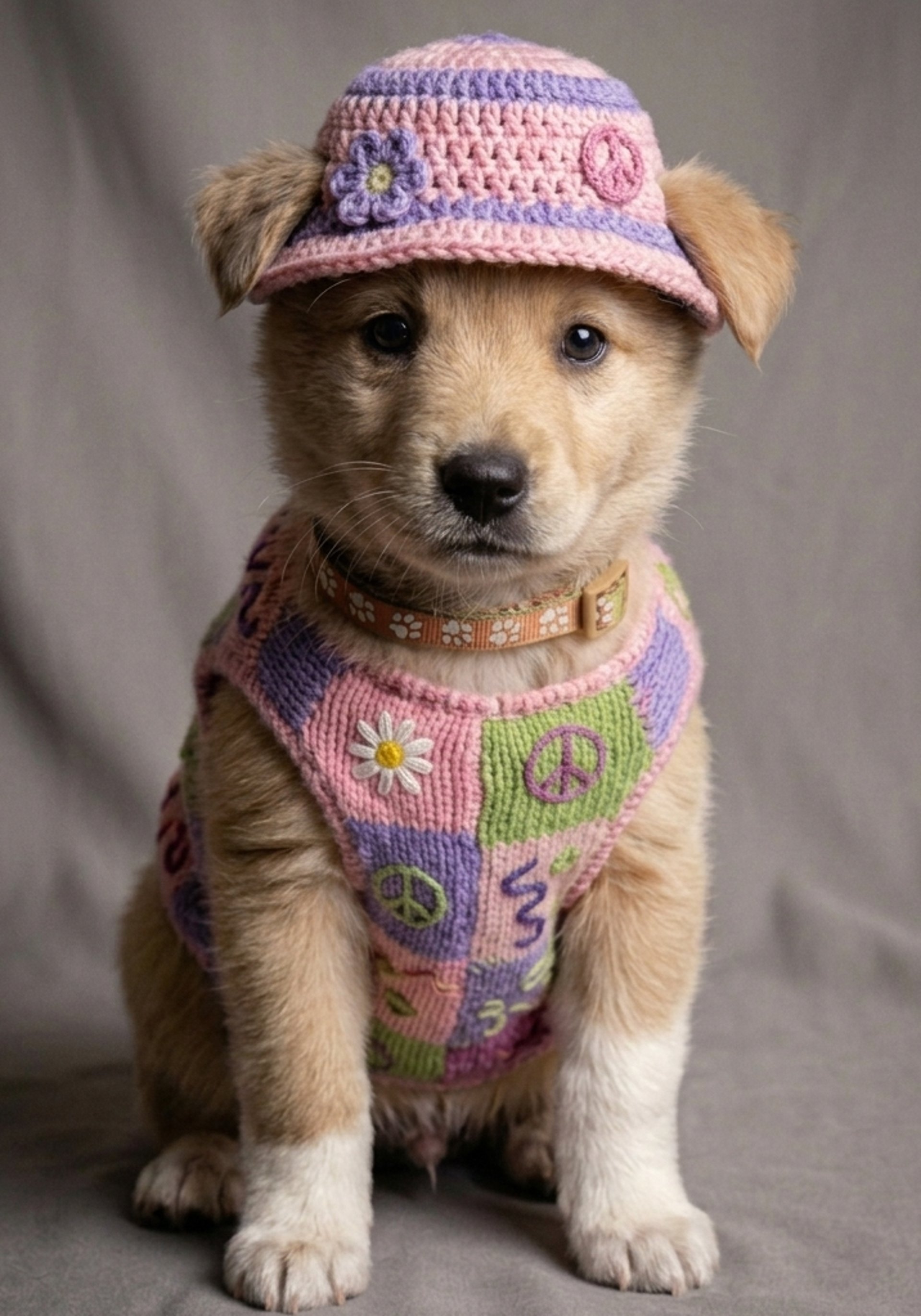 PERRITO CON SUETER TEGIDO