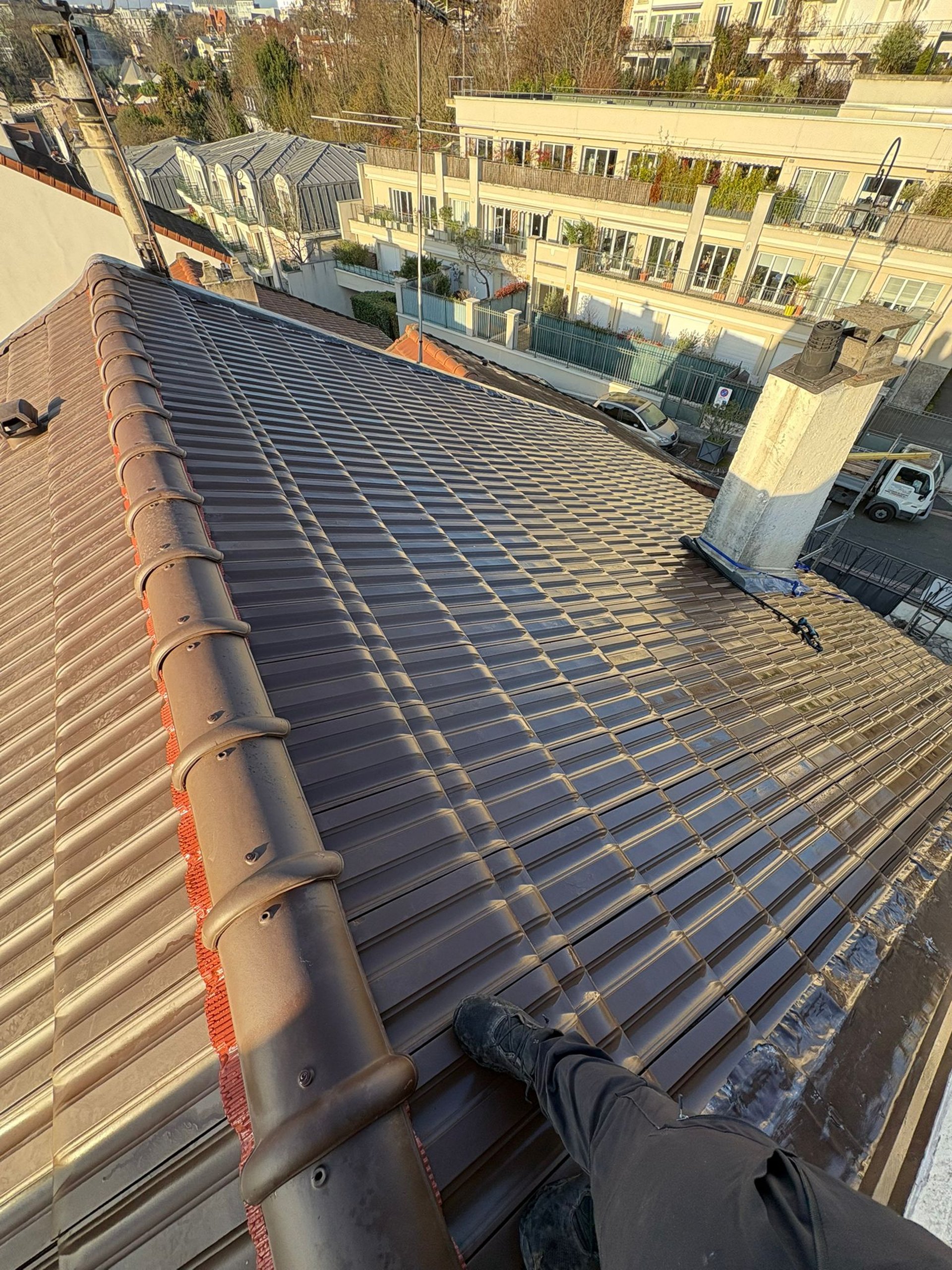 brown roof tiles during daytime