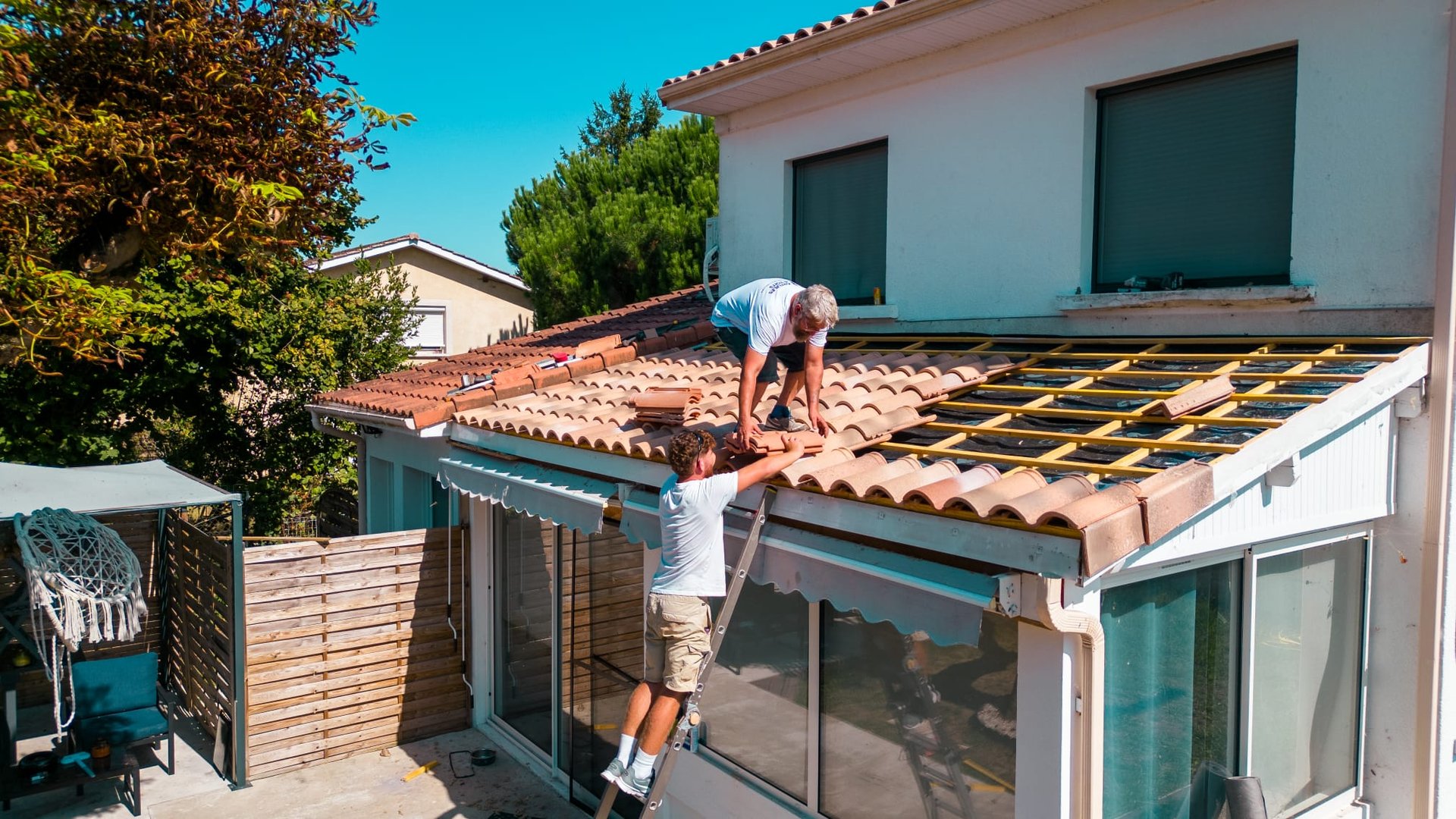 a close-up of a roof