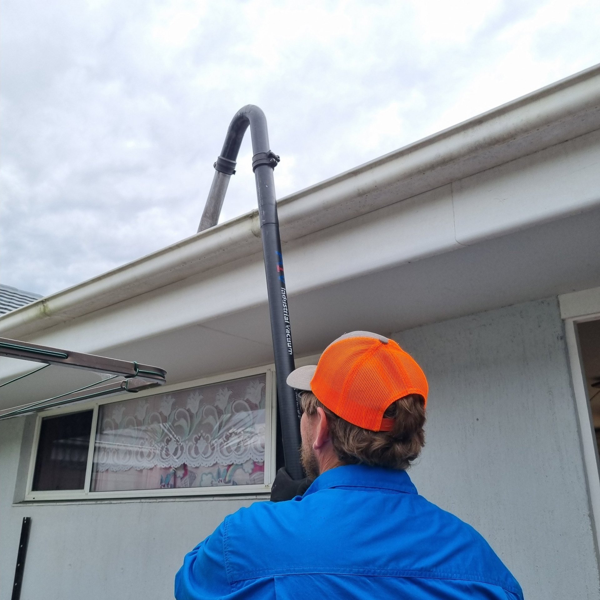 a close up of a fence with trees in the background
