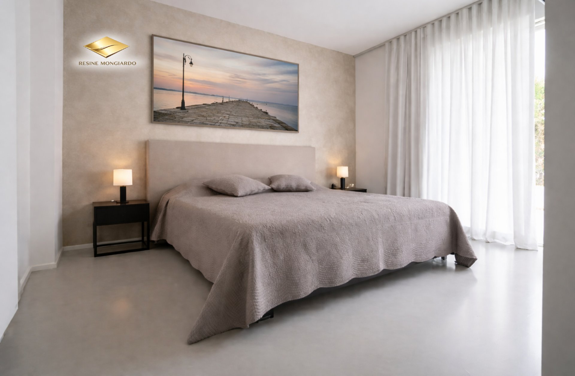 Camera da letto in resina eco-sostenibile Trieste Resine Mongiardo