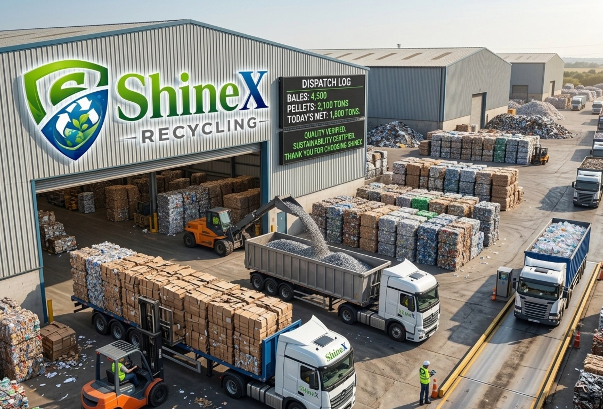 Three recyclable coffee cups floating on a green background.