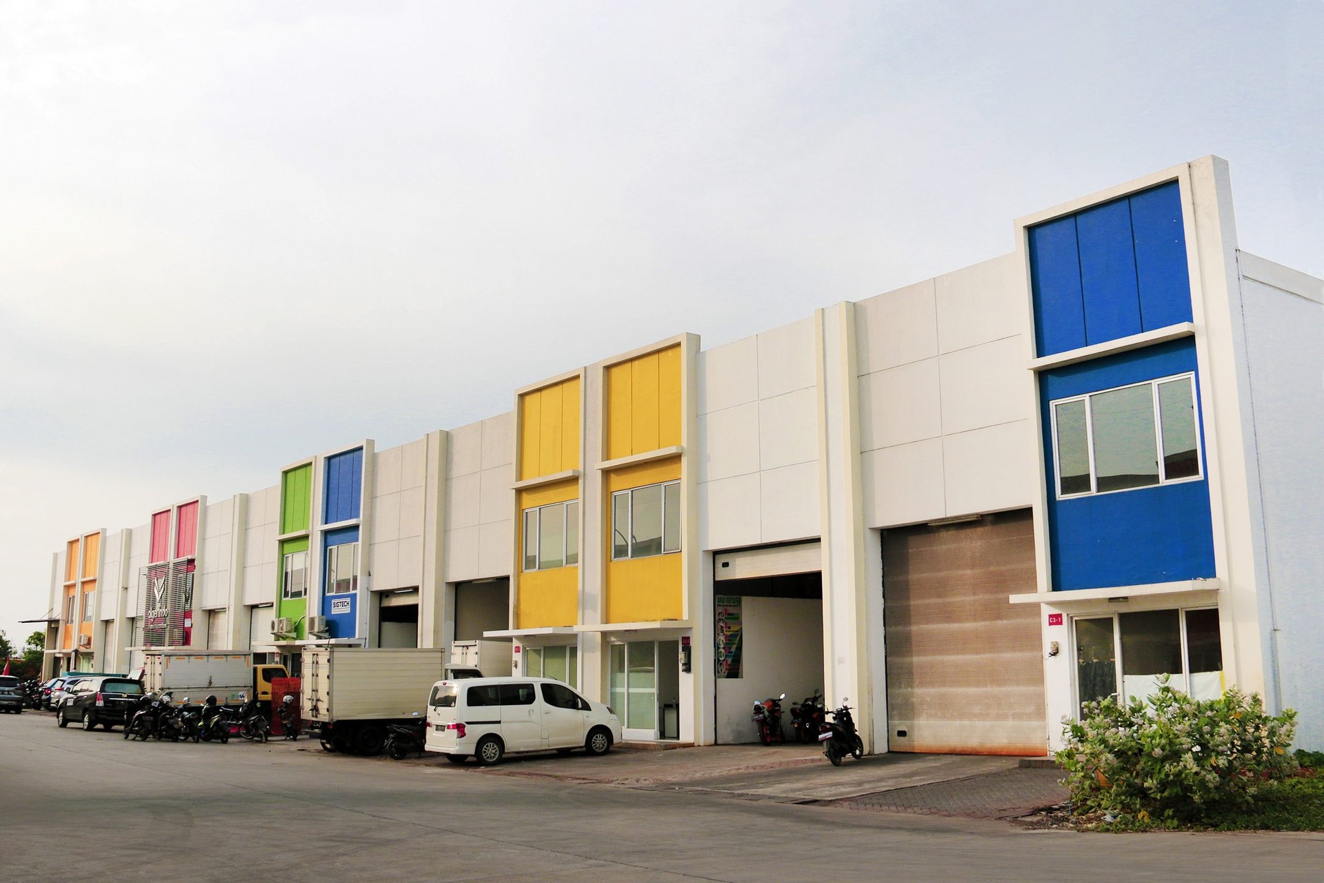 black and white concrete building