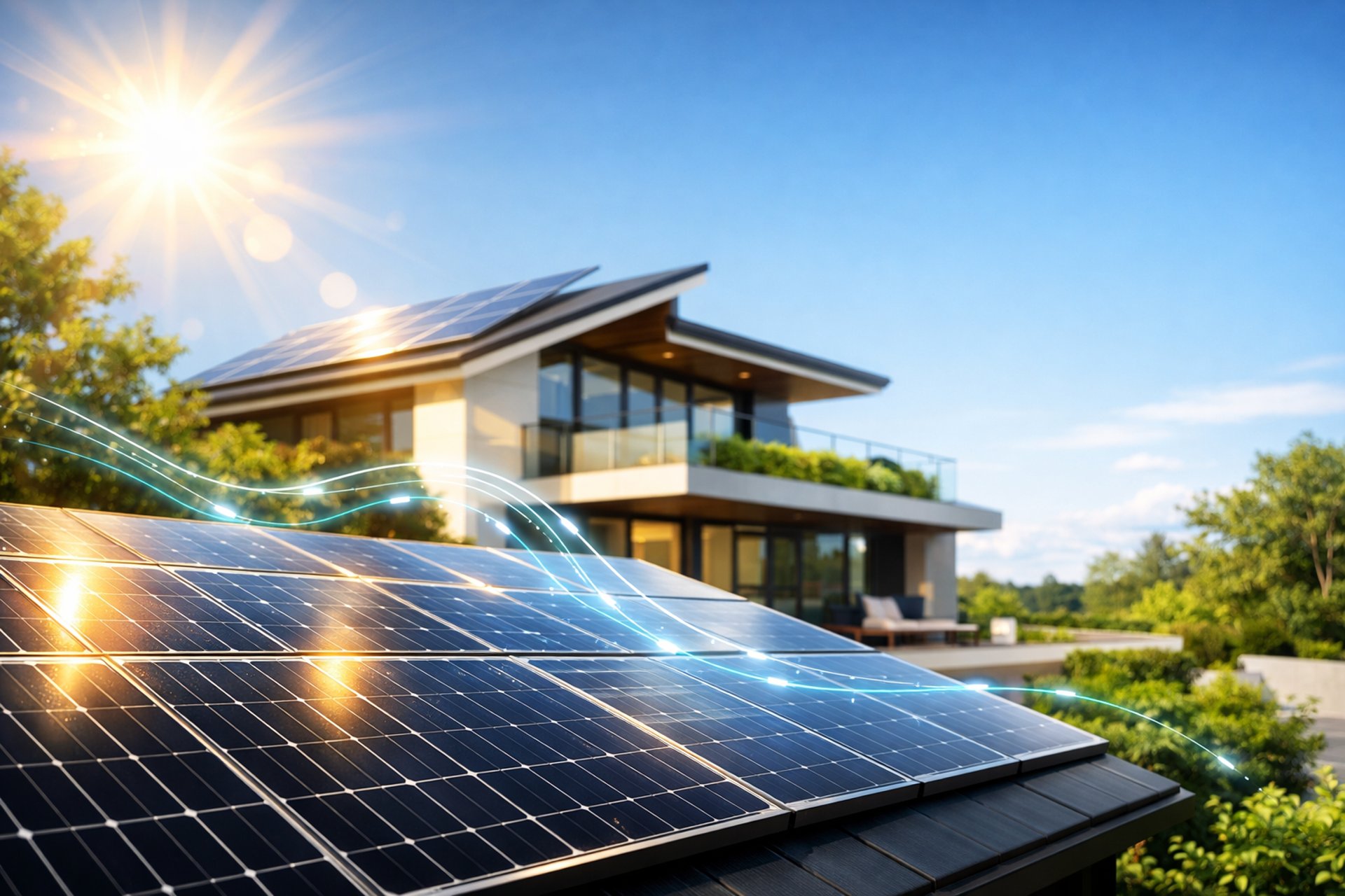 an abstract photo of a curved building with a blue sky in the background