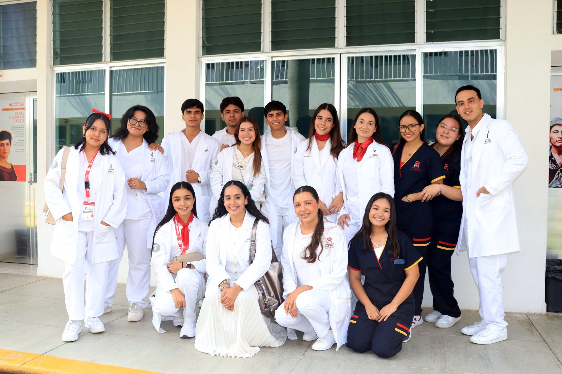 an abstract photo of a curved building with a blue sky in the background