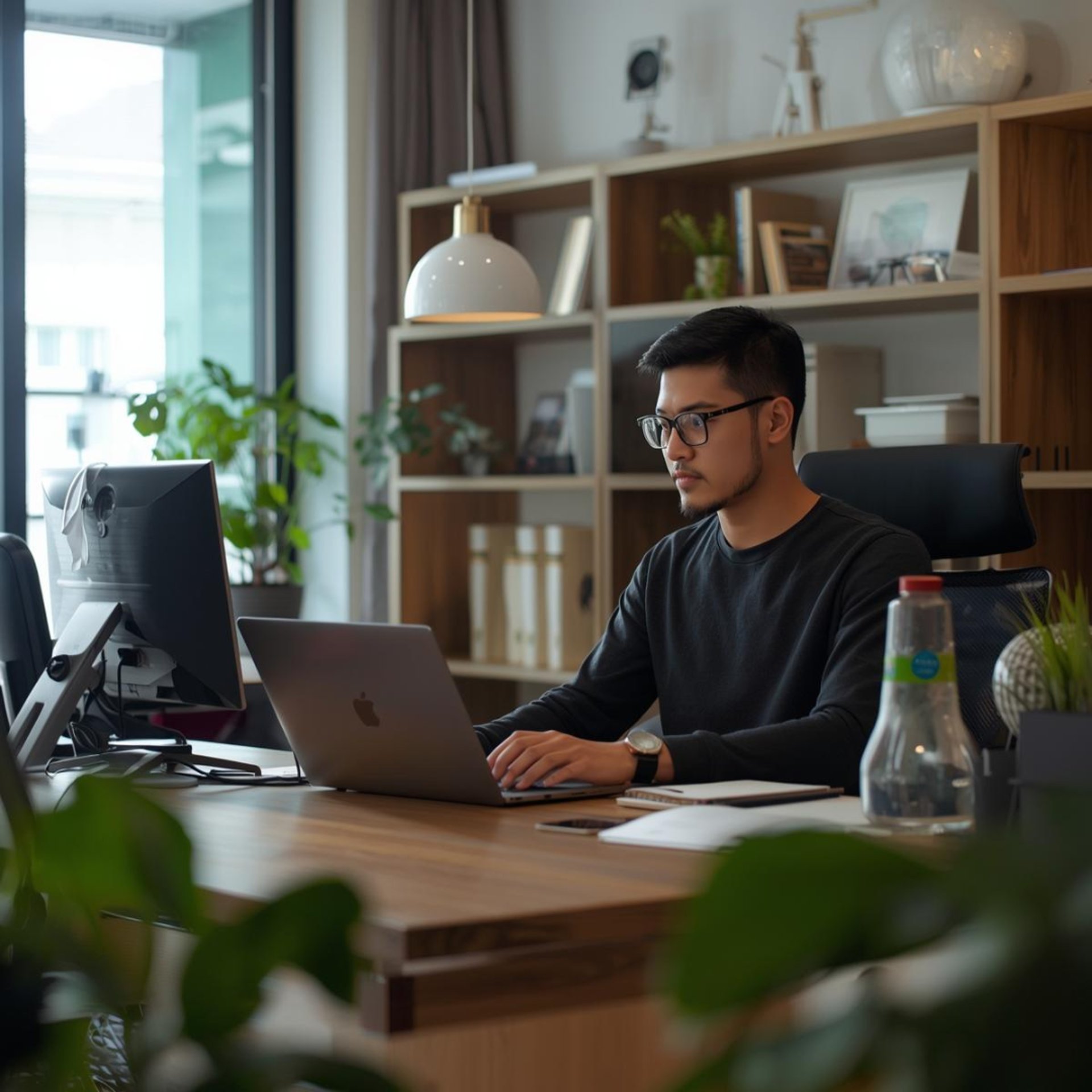 gray computer monitor