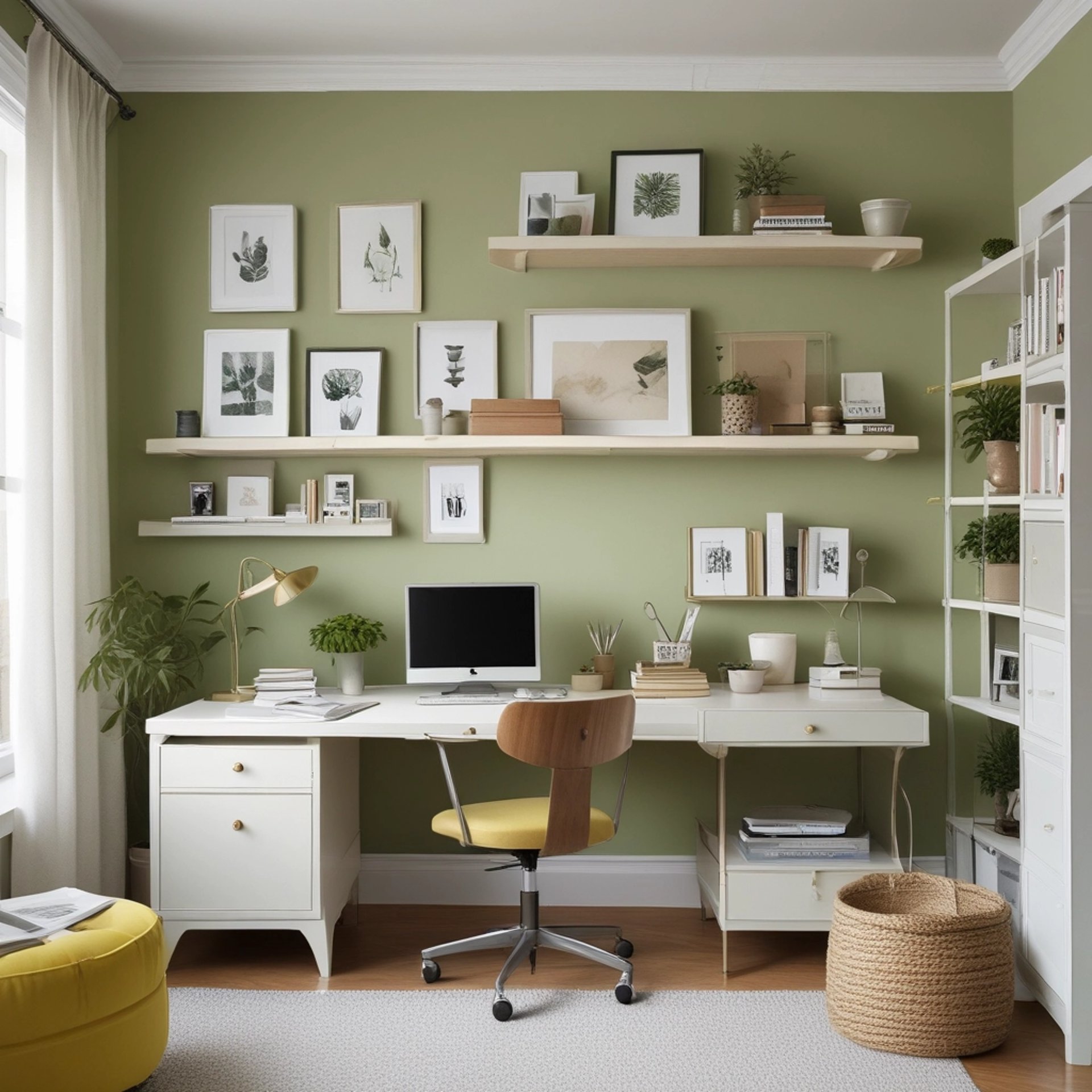 silver MacBook on top of table