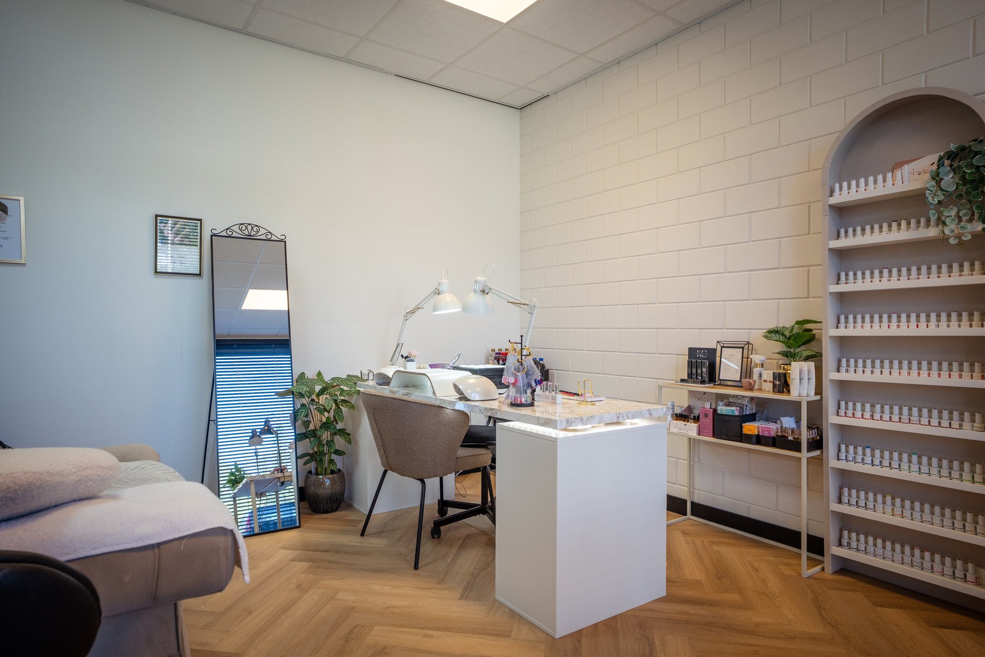 an abstract photo of a curved building with a blue sky in the background