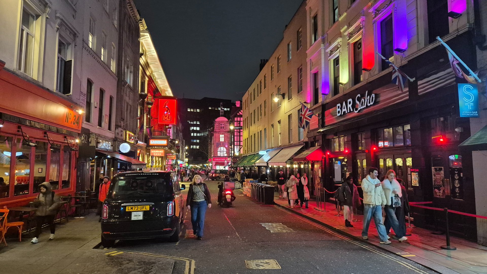 a building with a flag hanging from it's side